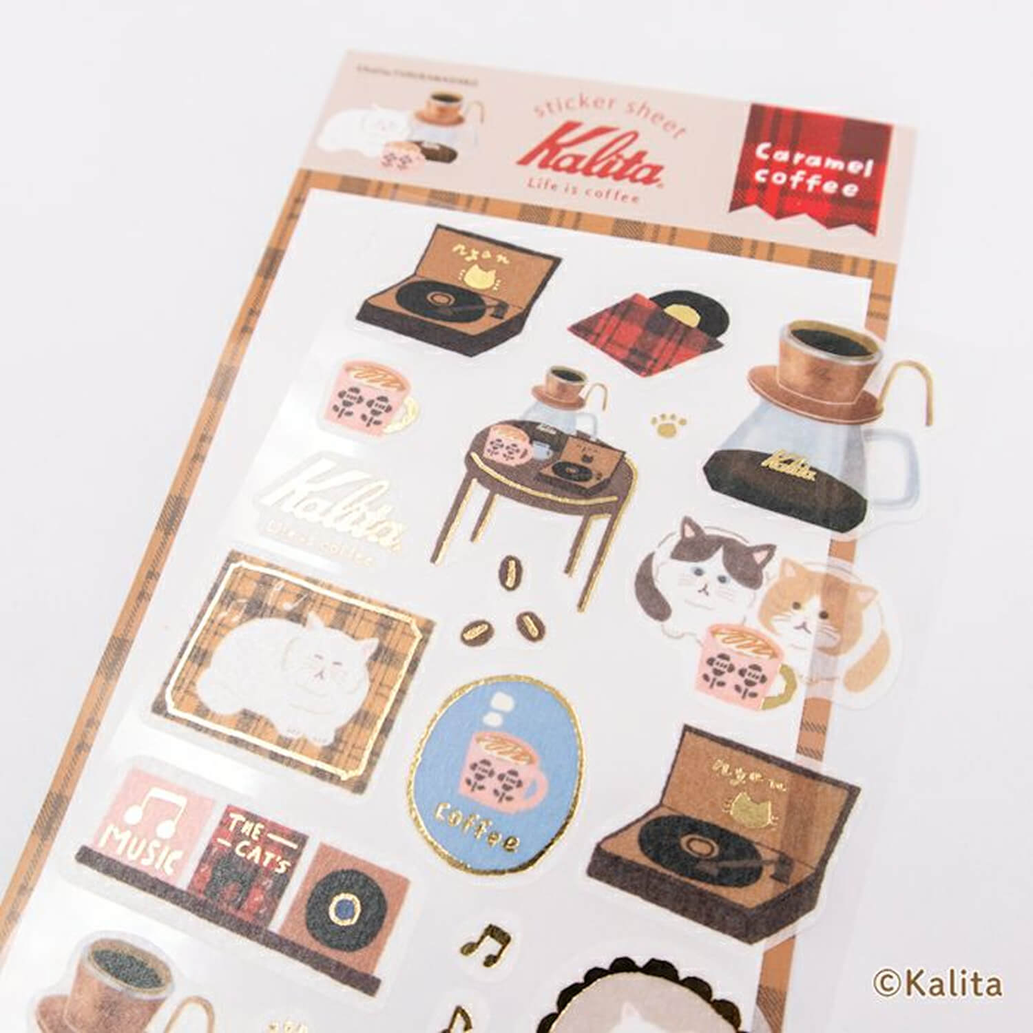 Furukawa Shiko x Kalita Foil Sticker Sheet – Caramel Coffee