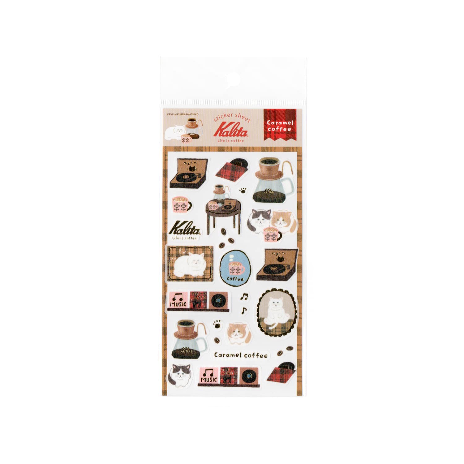 Furukawa Shiko x Kalita Foil Sticker Sheet – Caramel Coffee