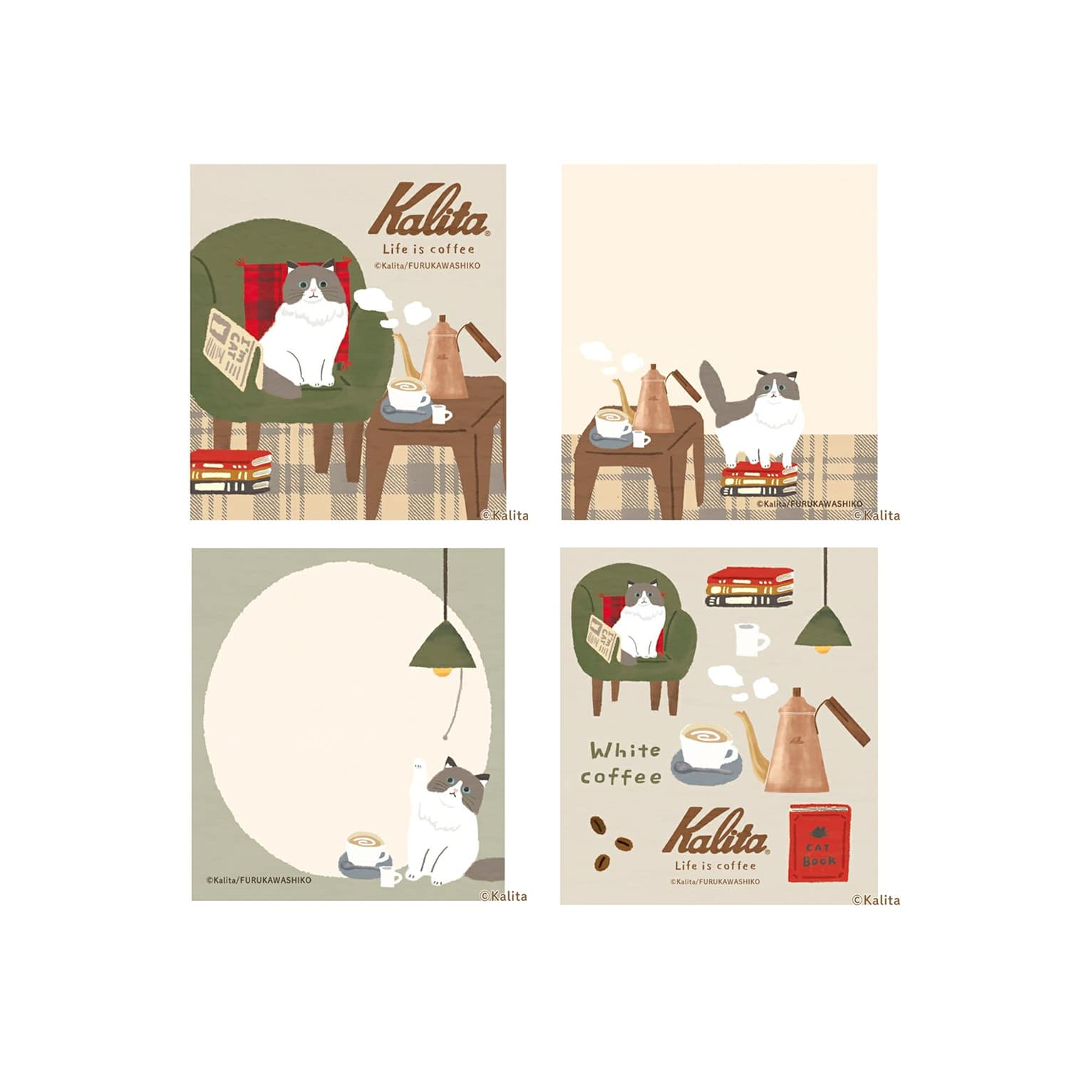 Furukawa Shiko x Kalita Memo Pad – White Coffee