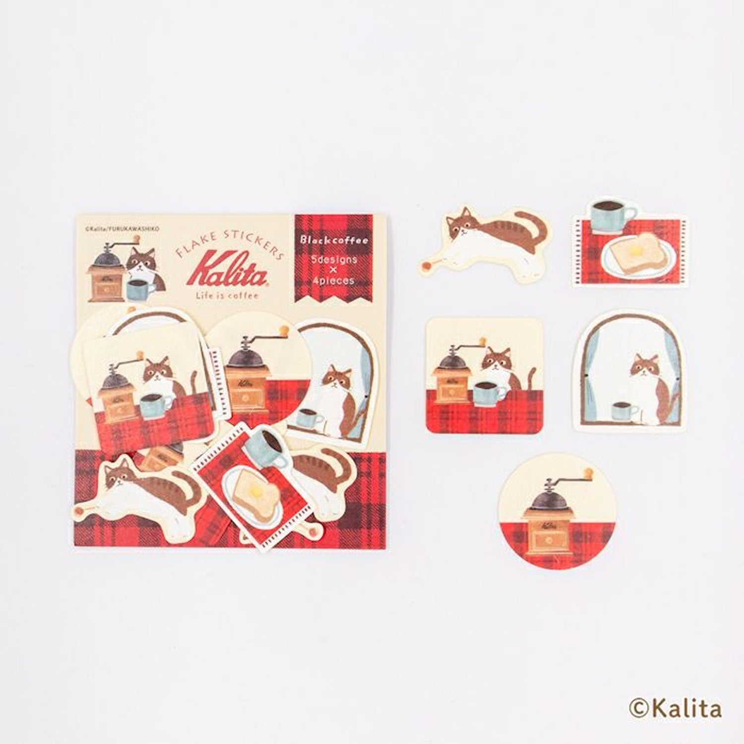Furukawa Shiko x Kalita Washi Flake Stickers – Black Coffee