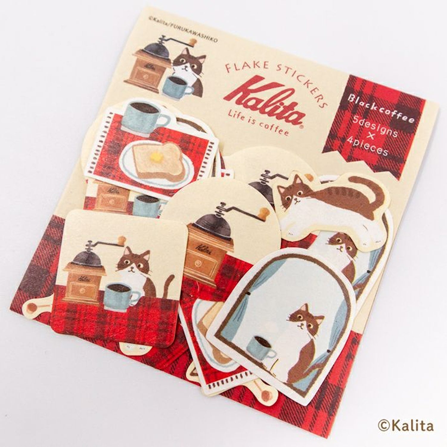 Furukawa Shiko x Kalita Washi Flake Stickers – Black Coffee
