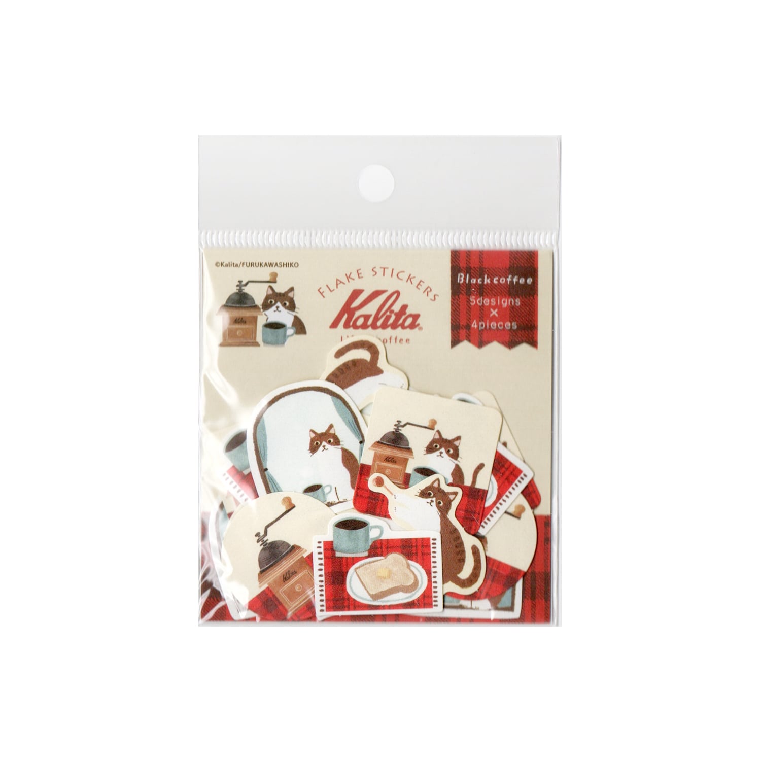 Furukawa Shiko x Kalita Washi Flake Stickers – Black Coffee