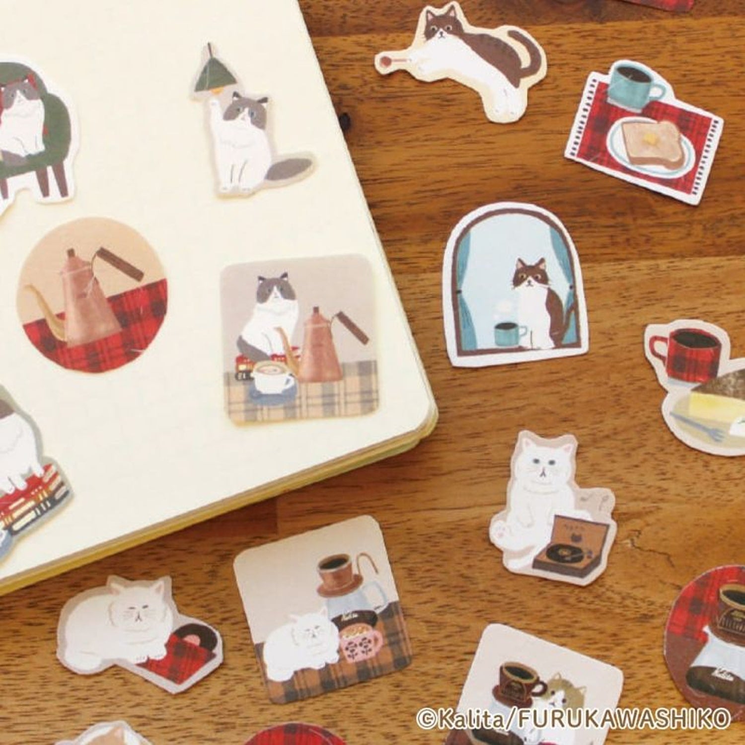 Furukawa Shiko x Kalita Washi Flake Stickers – Black Coffee