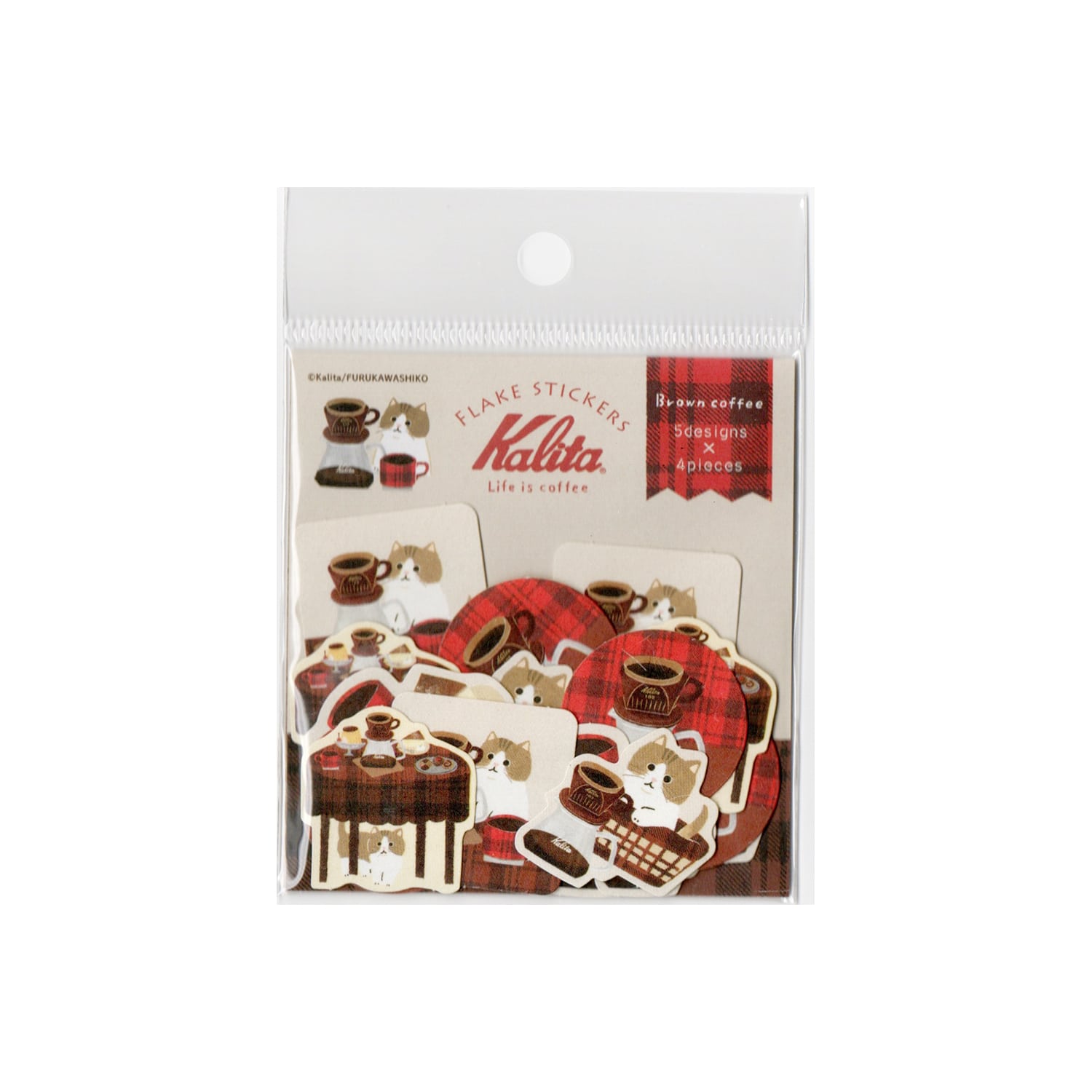 Furukawa Shiko x Kalita Washi Flake Stickers – Brown Coffee
