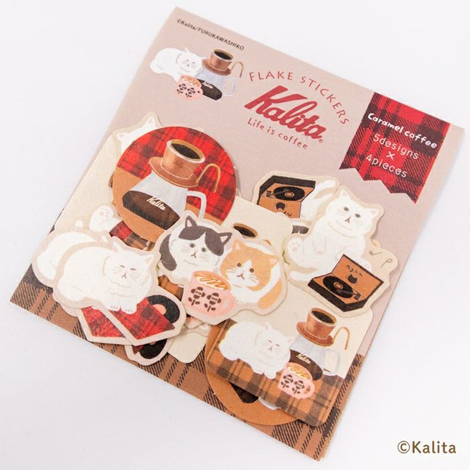 Furukawa Shiko x Kalita Washi Flake Stickers – Caramel Coffee