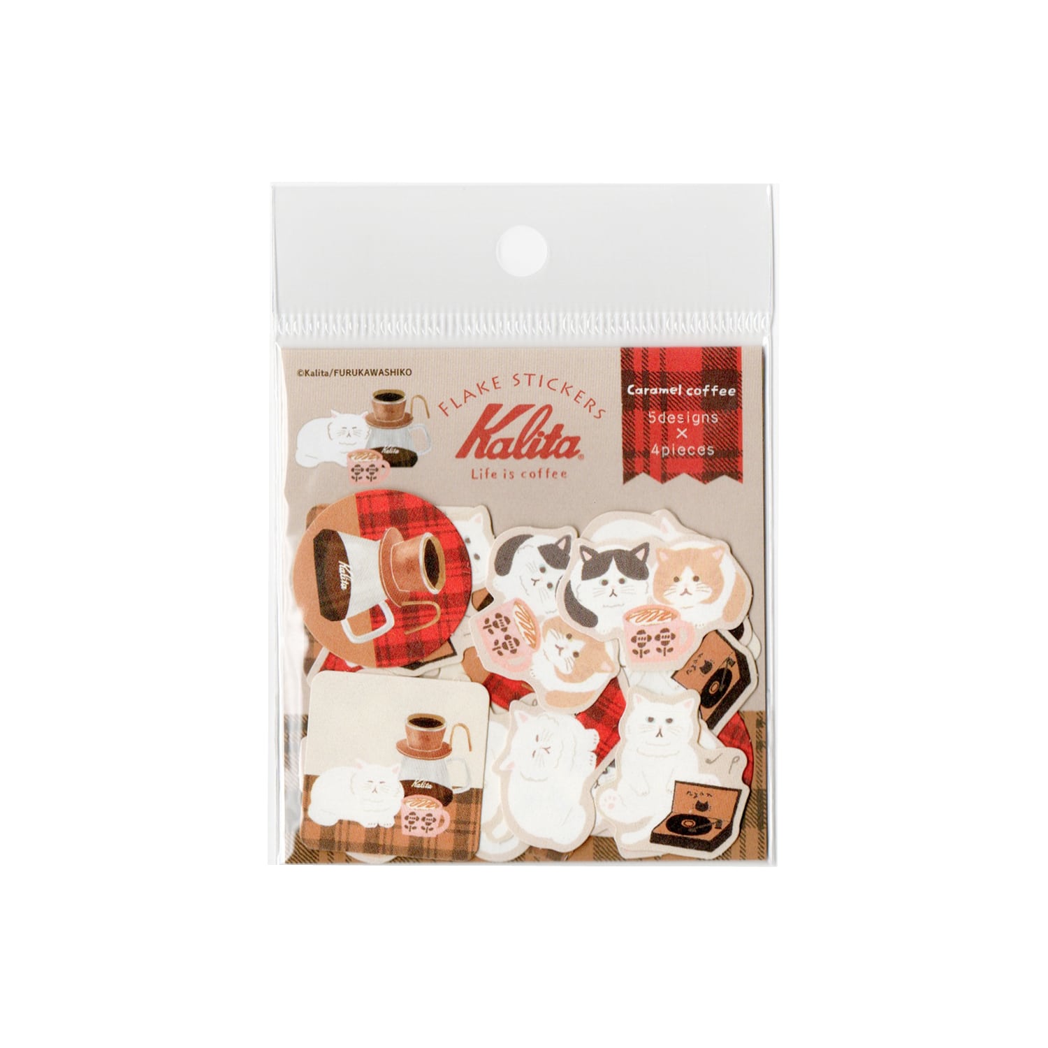 Furukawa Shiko x Kalita Washi Flake Stickers – Caramel Coffee