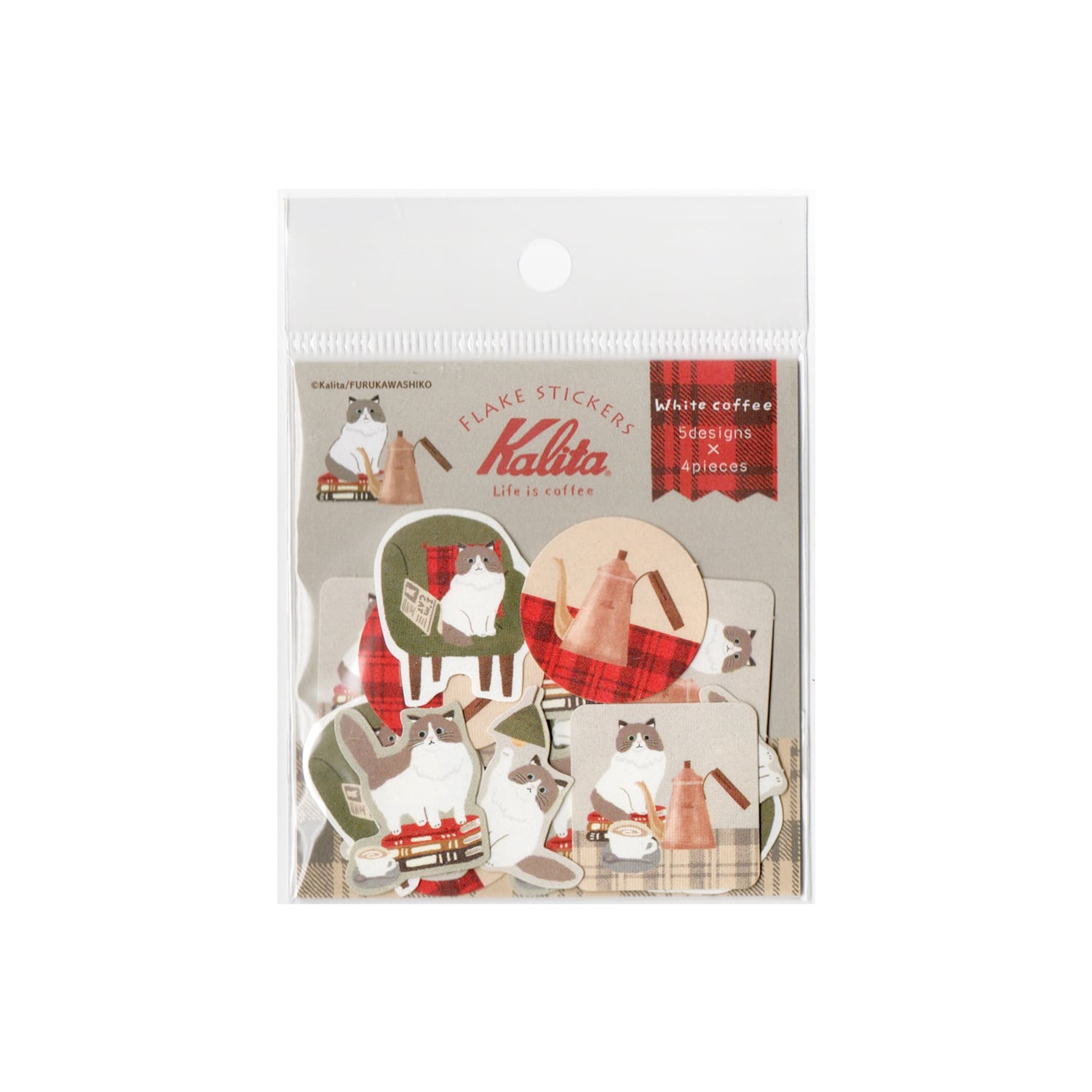 Furukawa Shiko x Kalita Washi Flake Stickers – White Coffee