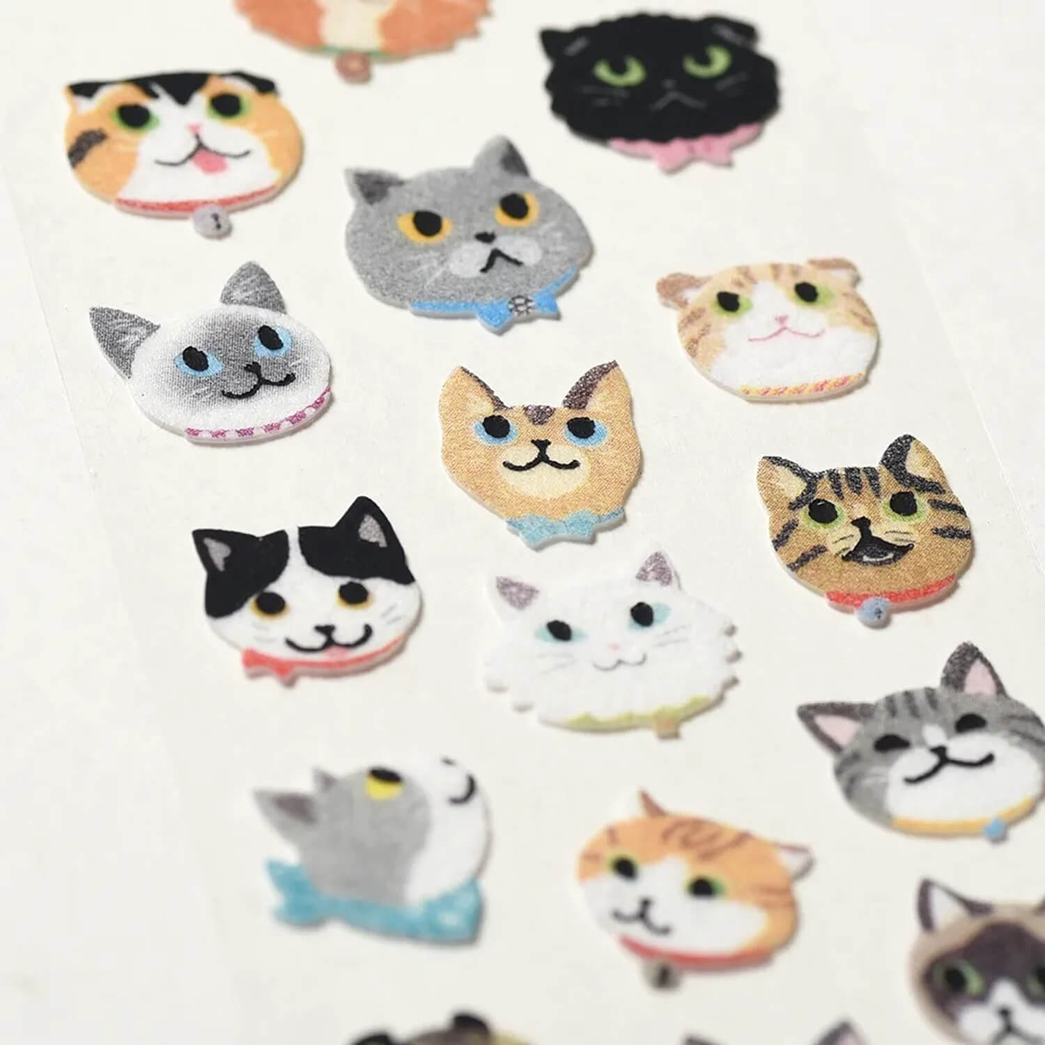 G.C. Press Flocky Sticker – Cat Faces