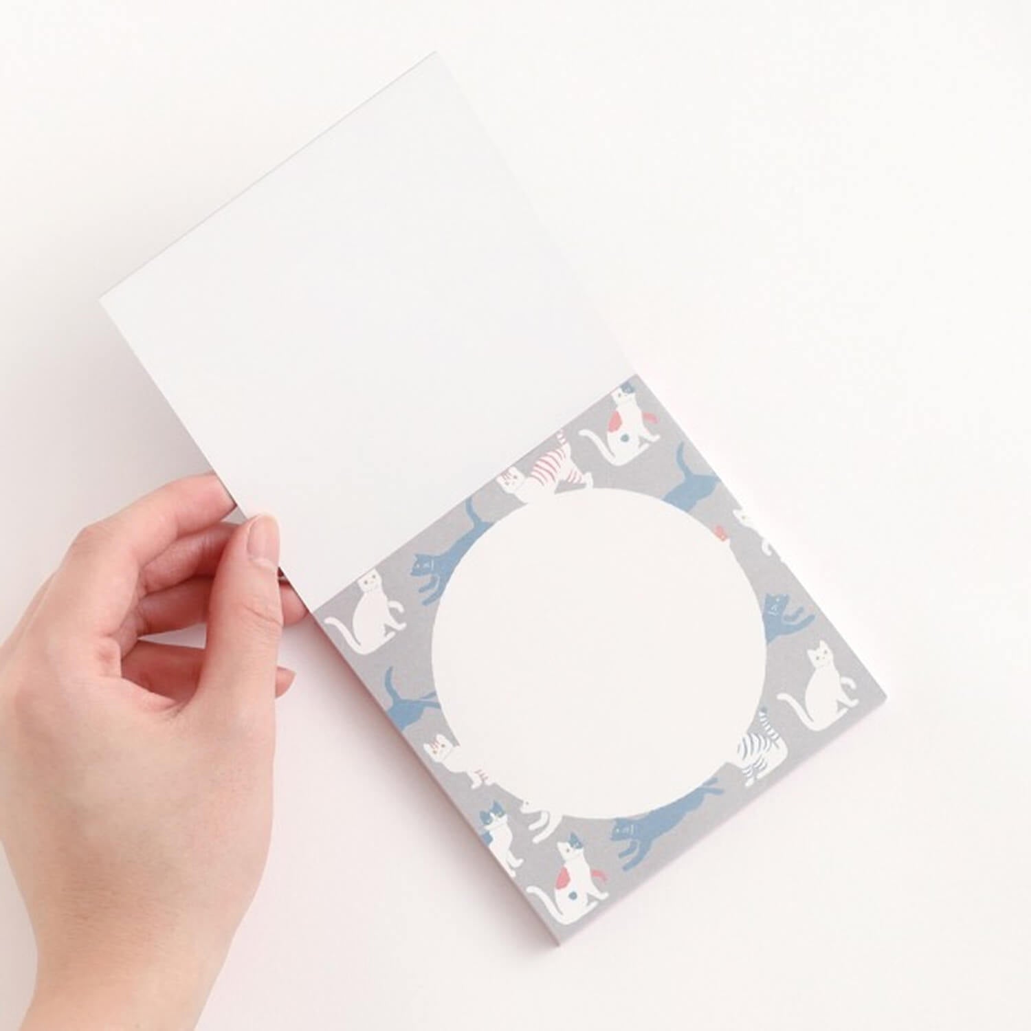 Green Flash Square Memo Pad - Black Cat