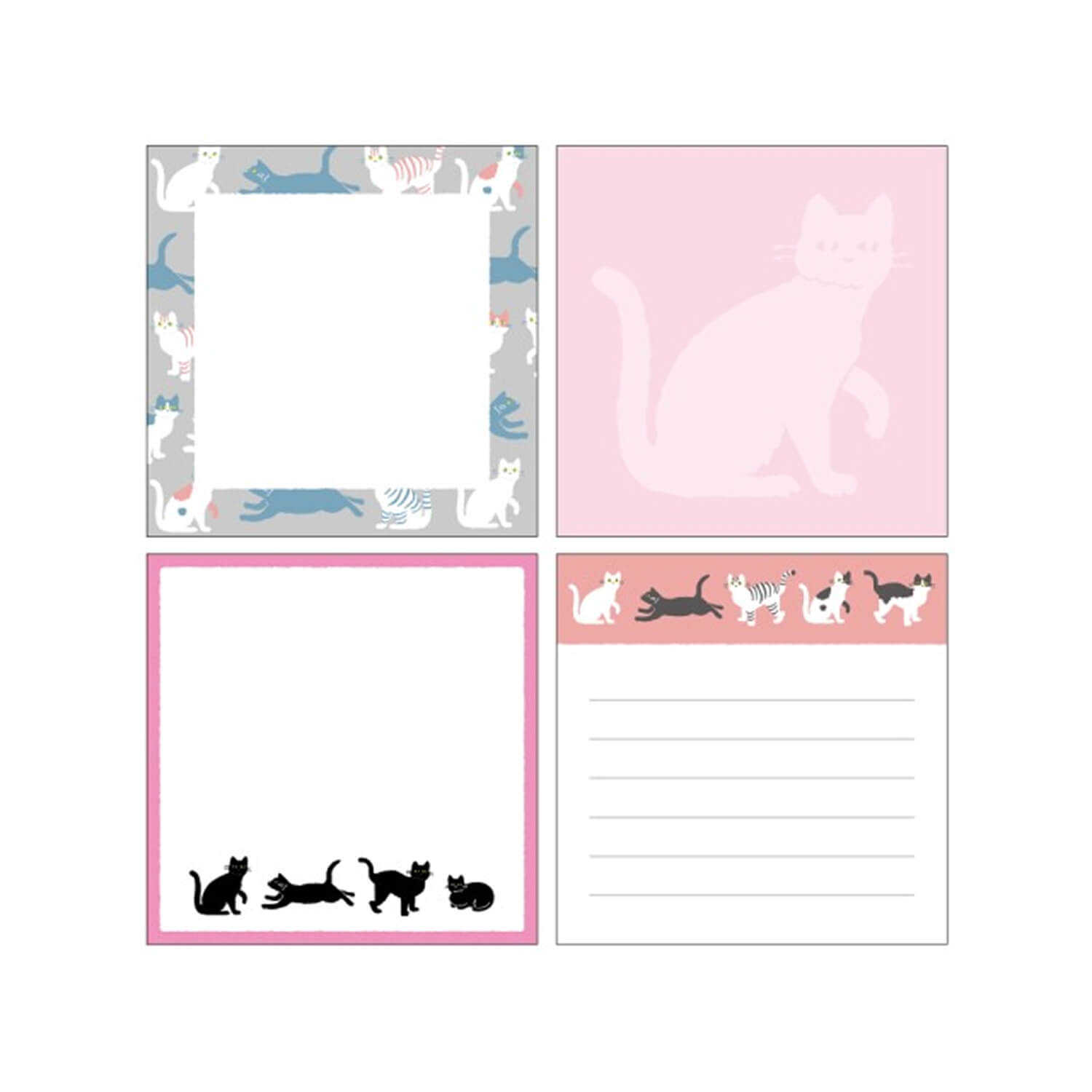 Green Flash Square Memo Pad - Black Cat