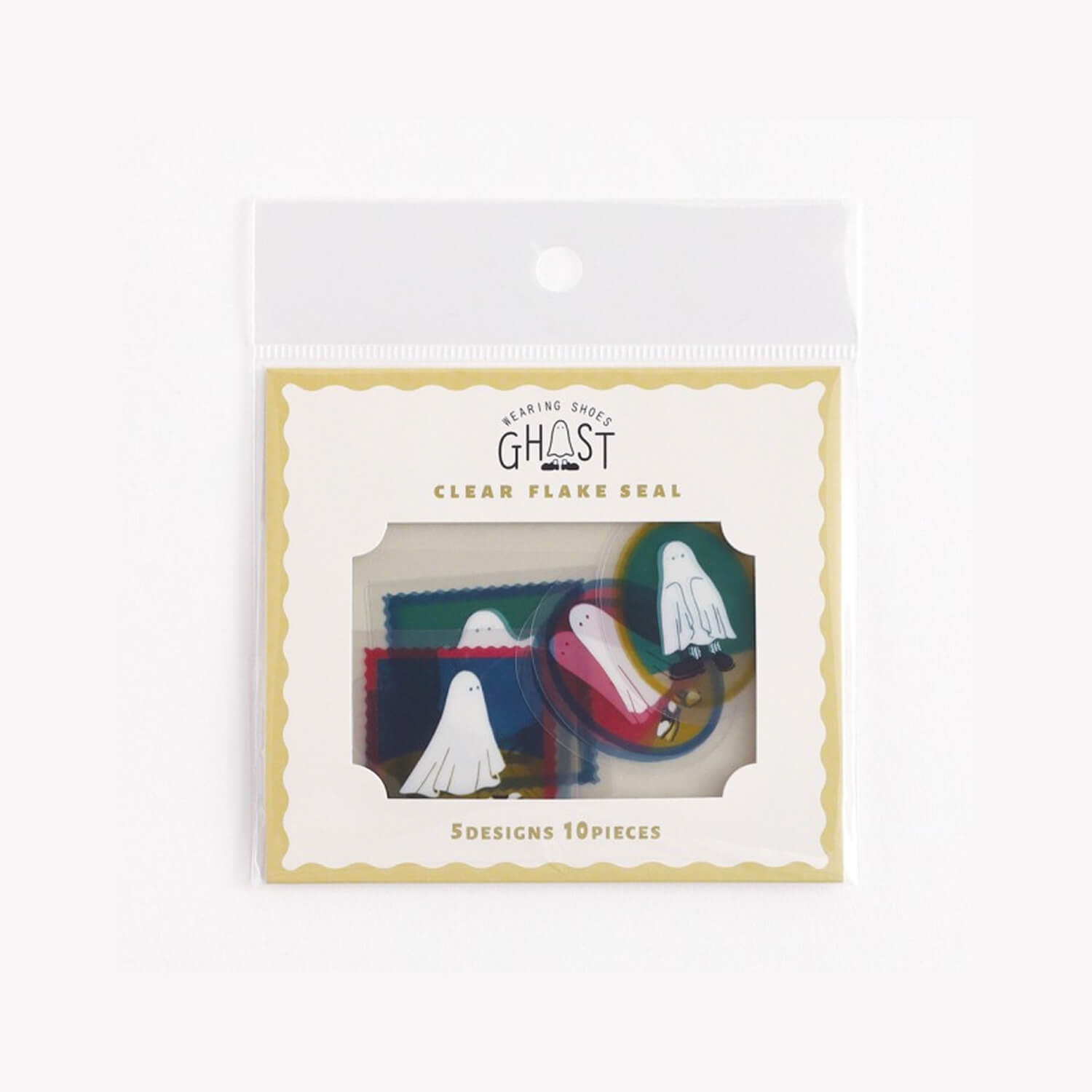 Green Flash Wearing Shoes Ghost Clear Flake Stickers - Flame