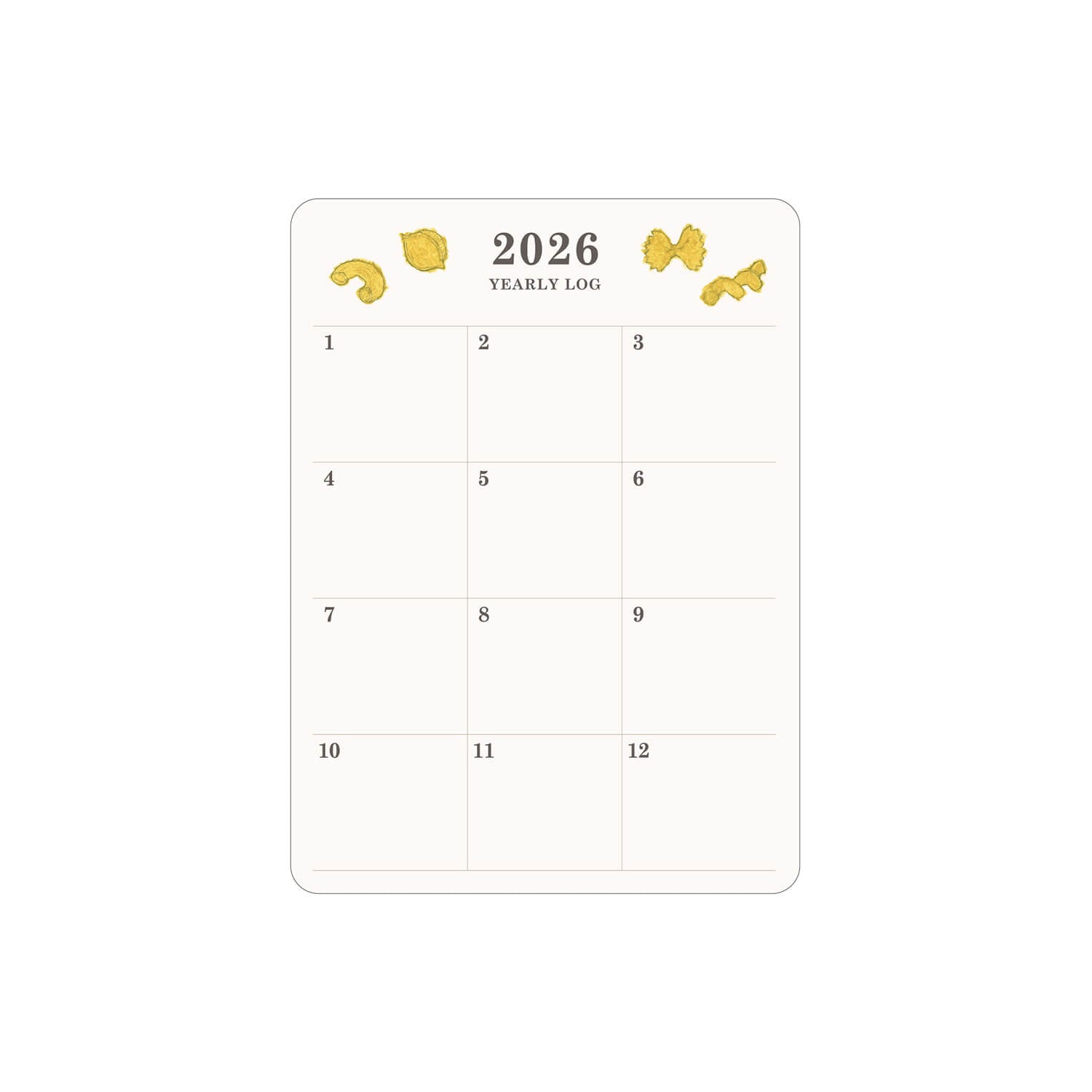 Greeting Life 2026 A6 Montly Diary Sticker Set