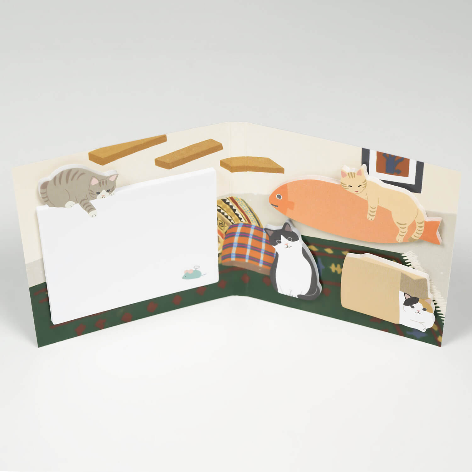 Greeting Life Die‑Cut Sticky Notes – Cat