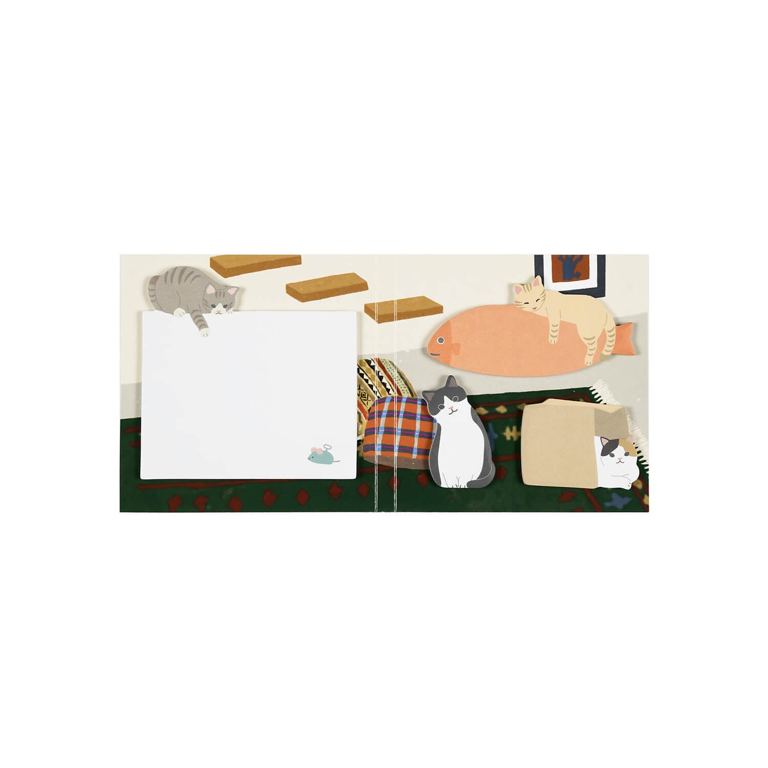 Greeting Life Die‑Cut Sticky Notes – Cat