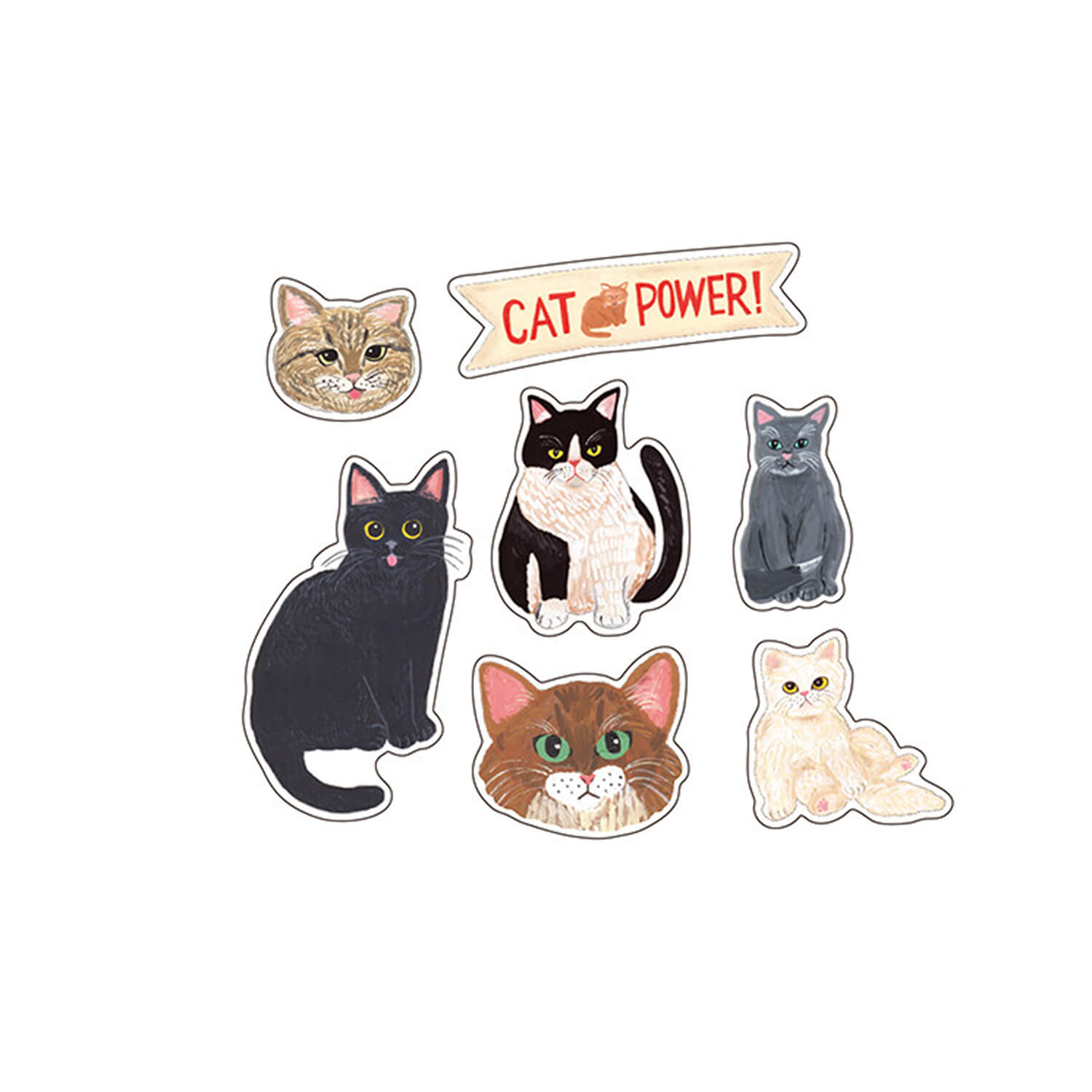 Greeting Life PVC Sticker Pack – Cat