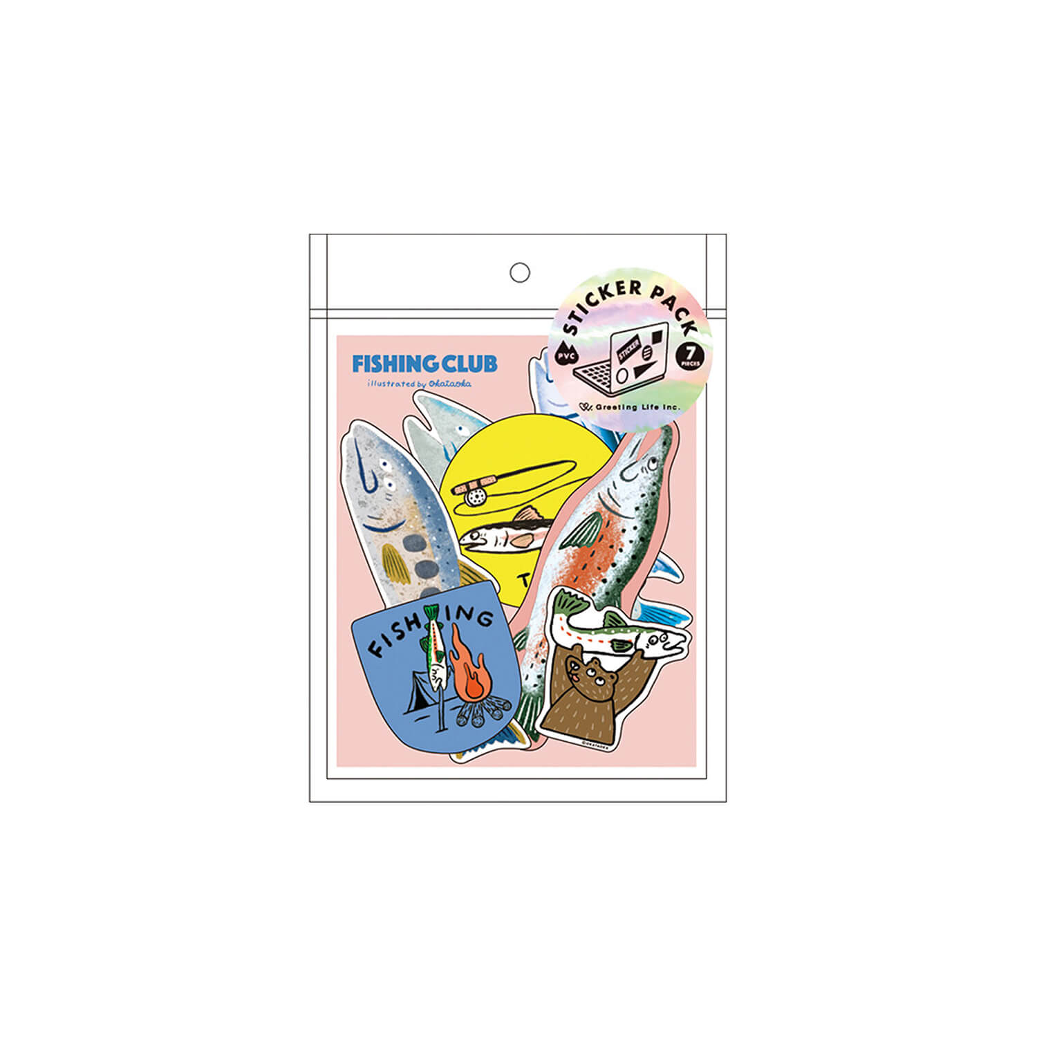 Greeting Life PVC Sticker Pack– Fishing