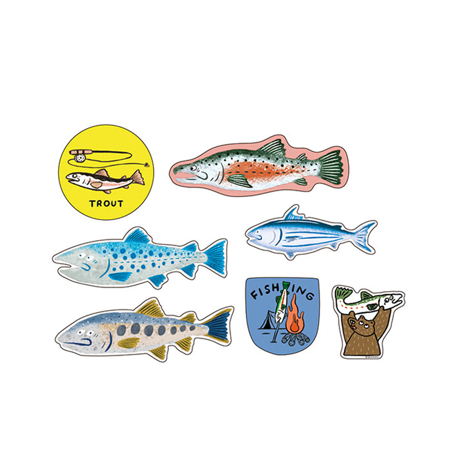 Greeting Life PVC Sticker Pack– Fishing