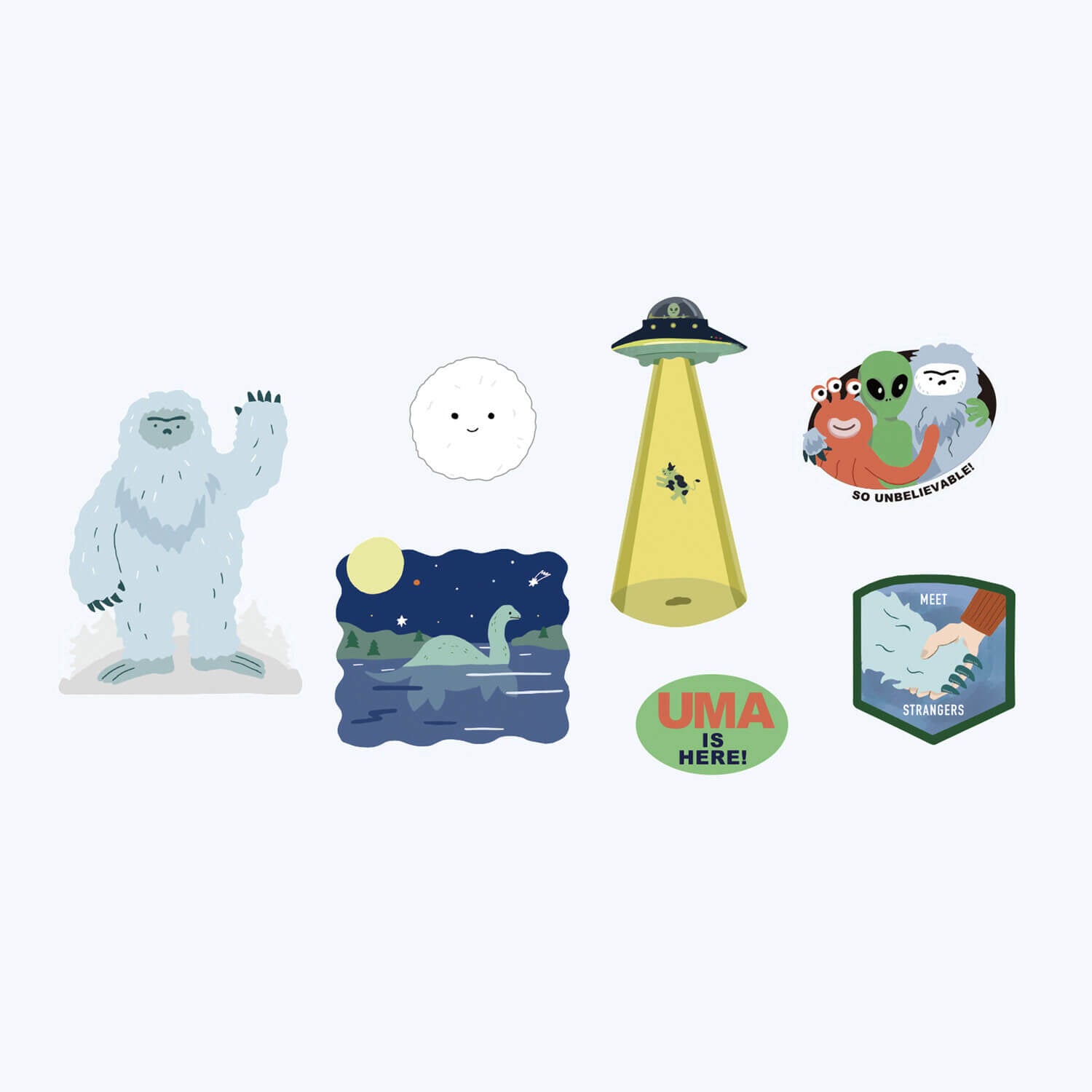Greeting Life PVC Sticker Pack – UMA