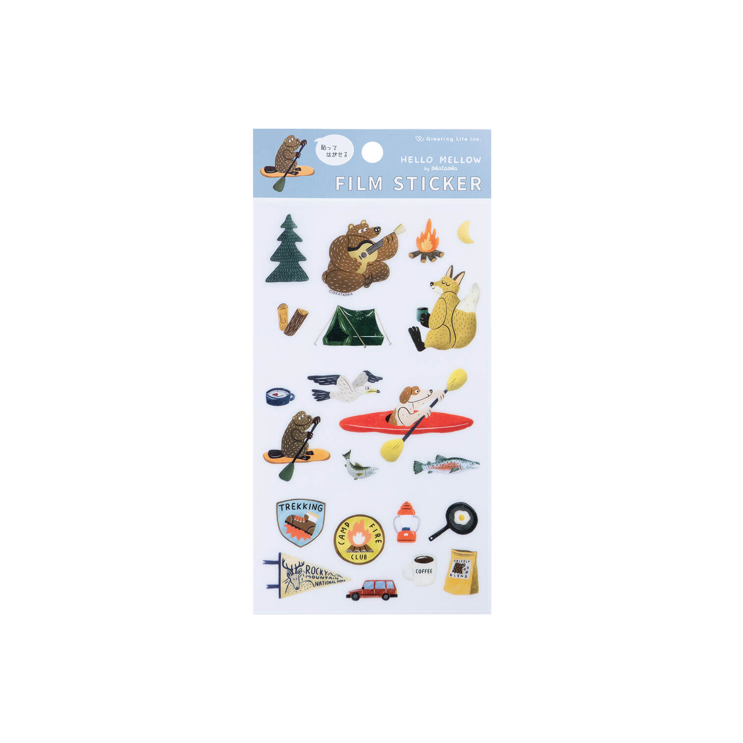 Greeting Life x Okataoka Stickers Sheet – Camping