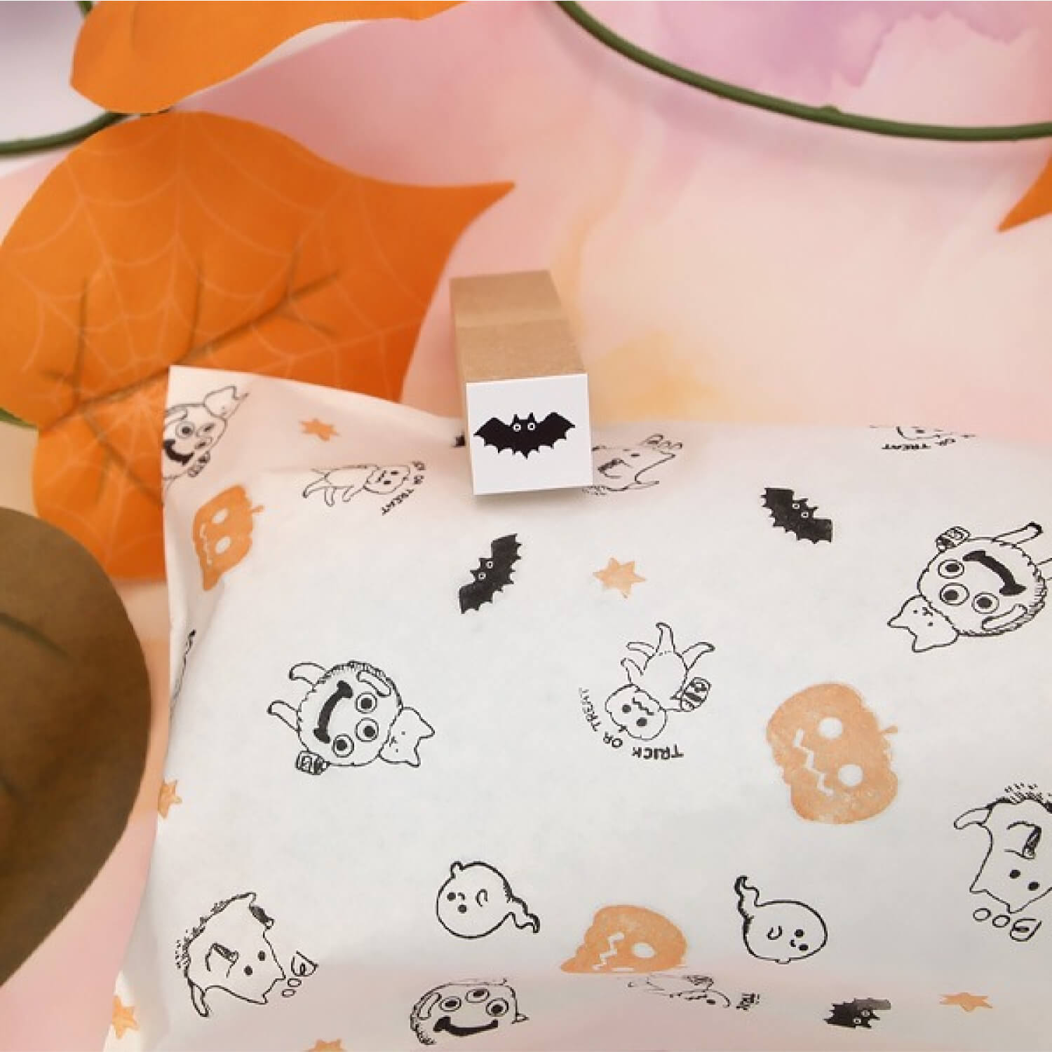 Happy Seed Rubber Stamp - Bat