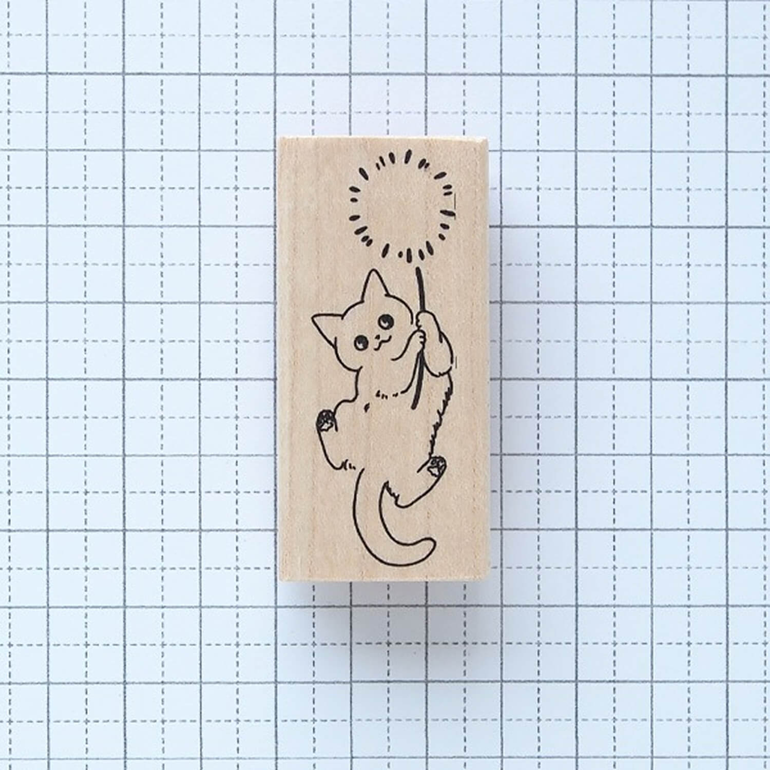 Happy Seed Rubber Stamp - Fluffy Cat
