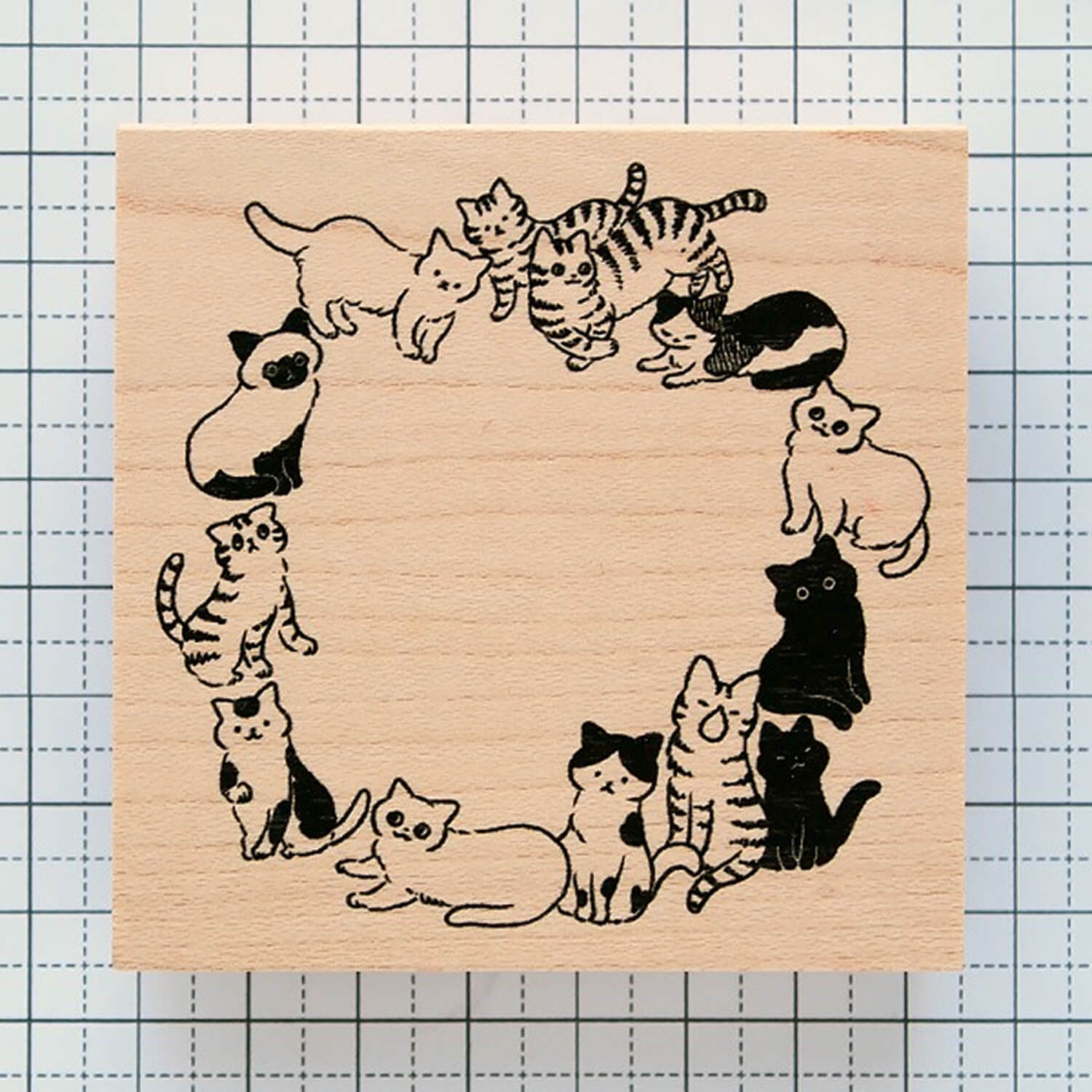 Happy Seed Rubber Stamp - Neko Ring