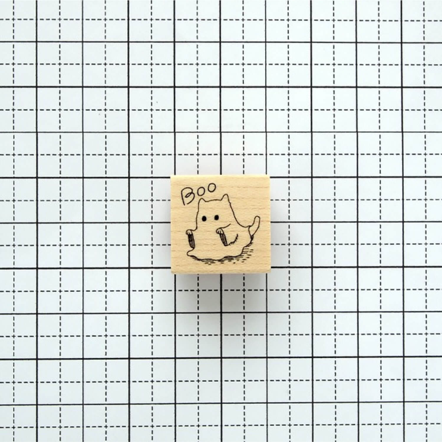 Happy Seed Rubber Stamp - Obake Cat