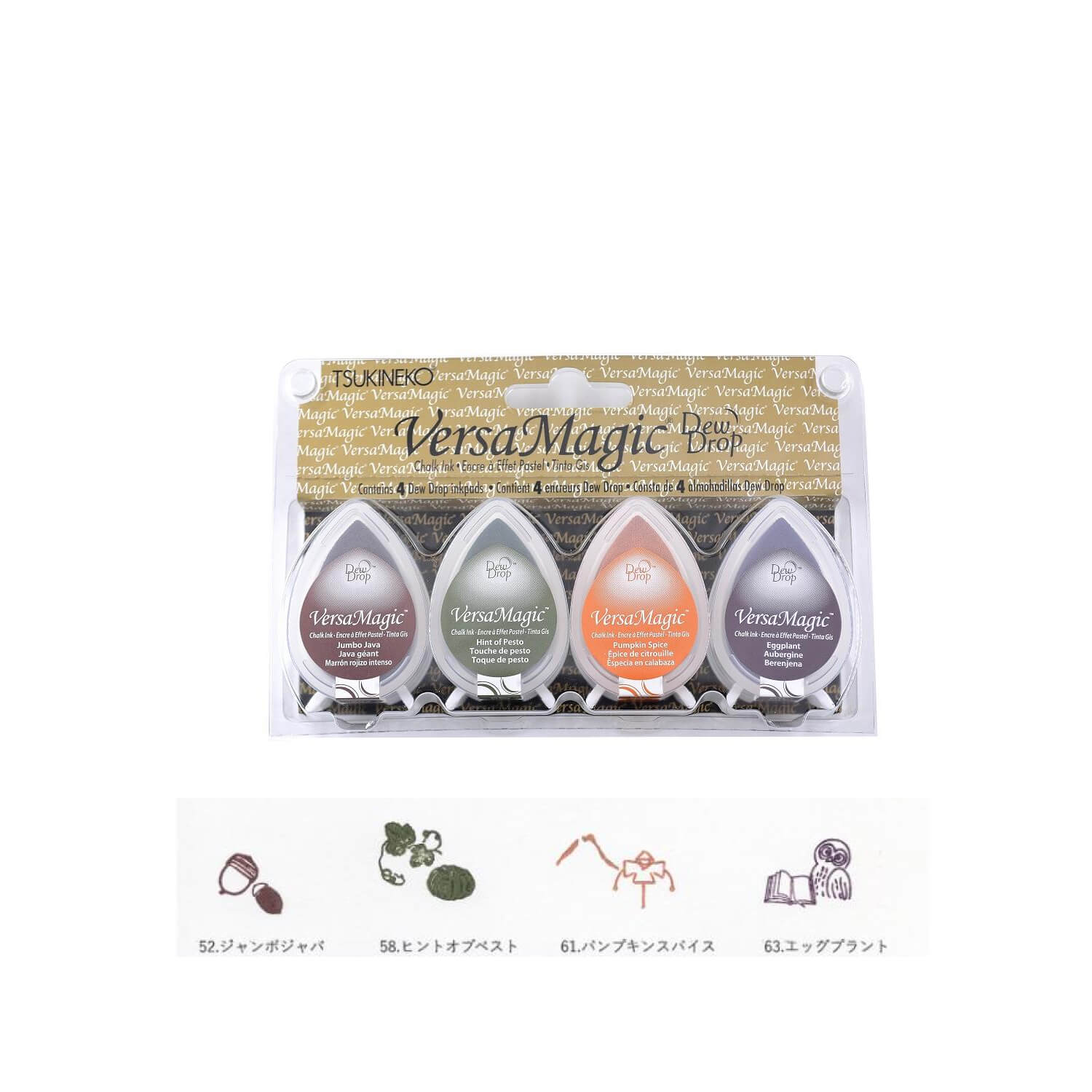 Tsukineko VersaMagic Dew Drop Ink Pad - 4 Colors Set