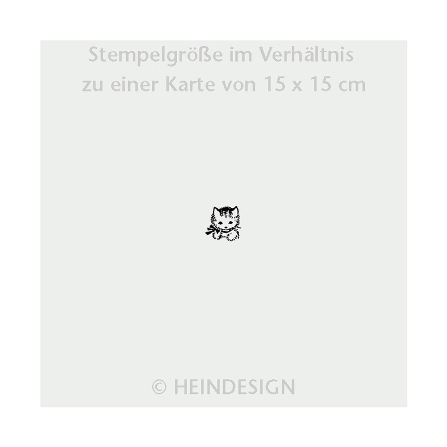Heindesign Mini Rubber Stamp – Cat