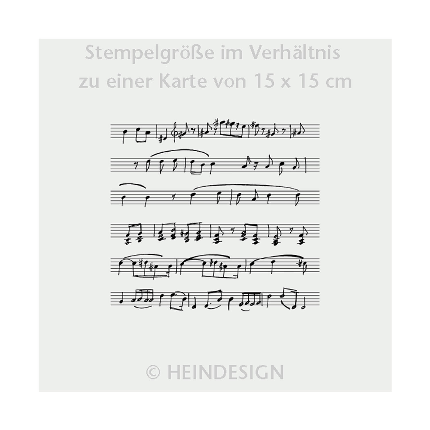 Heindesign Rubber Stamp – Music Sheet