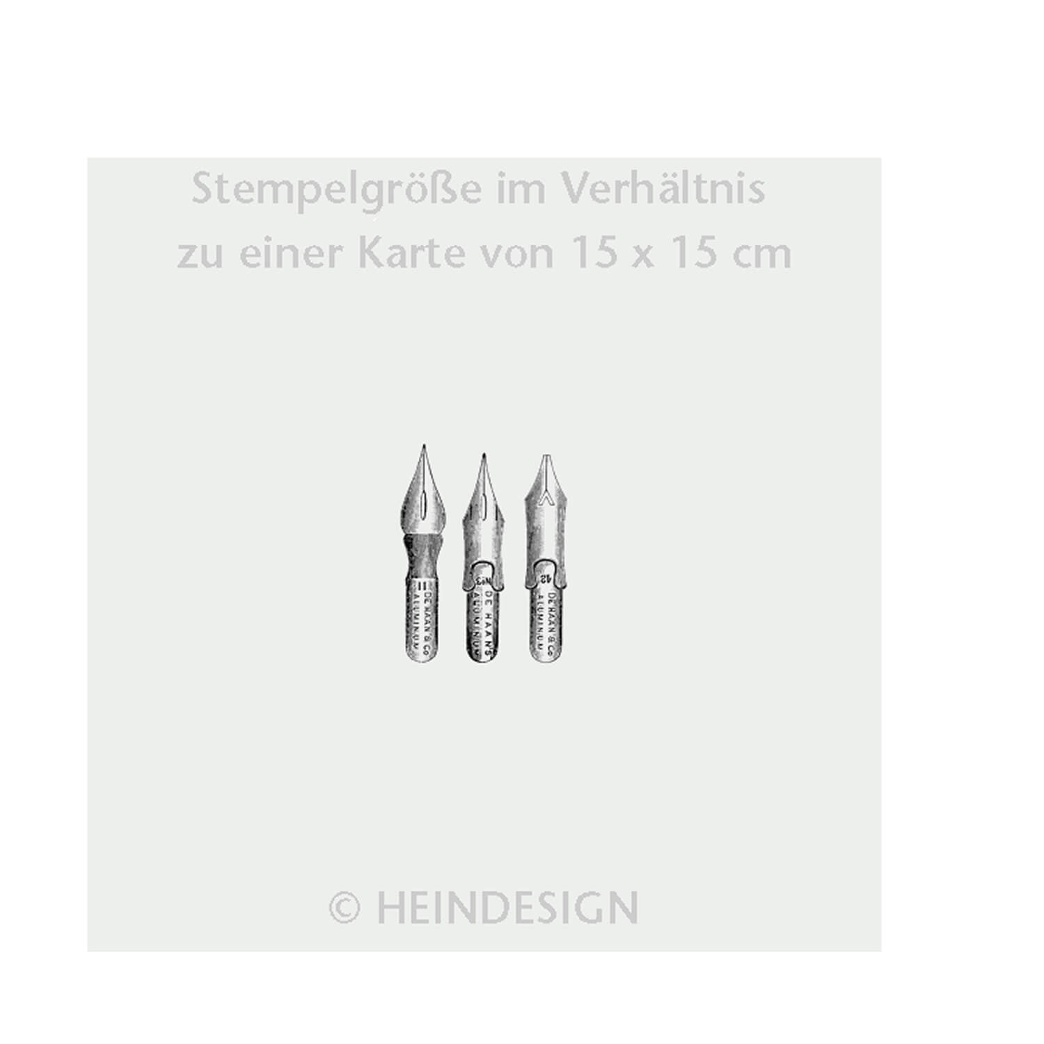 Heindesign Rubber Stamp – Nibs
