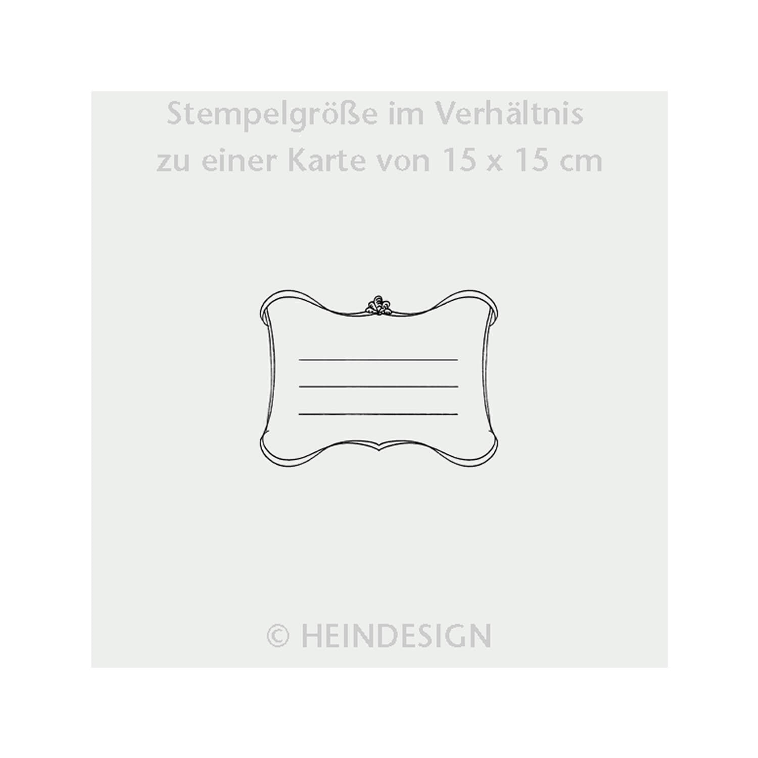 Heindesign Rubber Stamp – Ornament Label