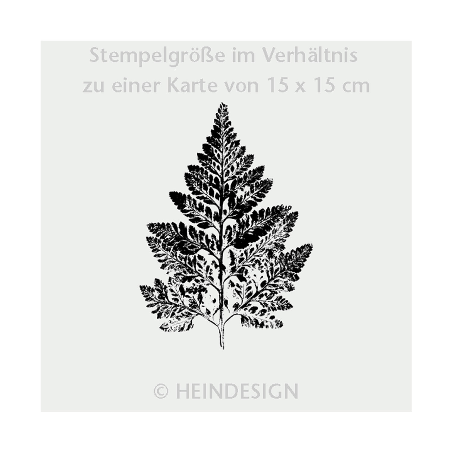 Heindesign Rubber Stamp – Pressed Fern
