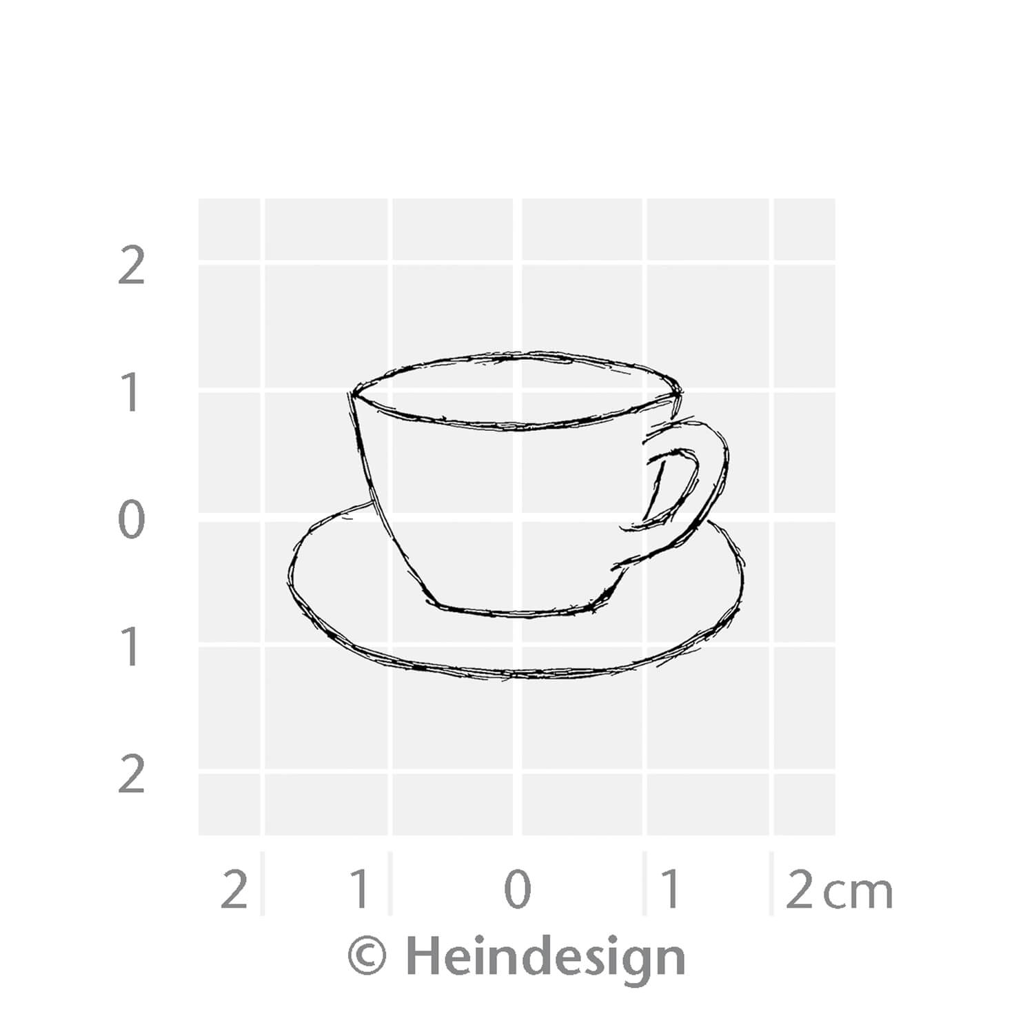 Heindesign Small Rubber Stamp – Outlined Cup