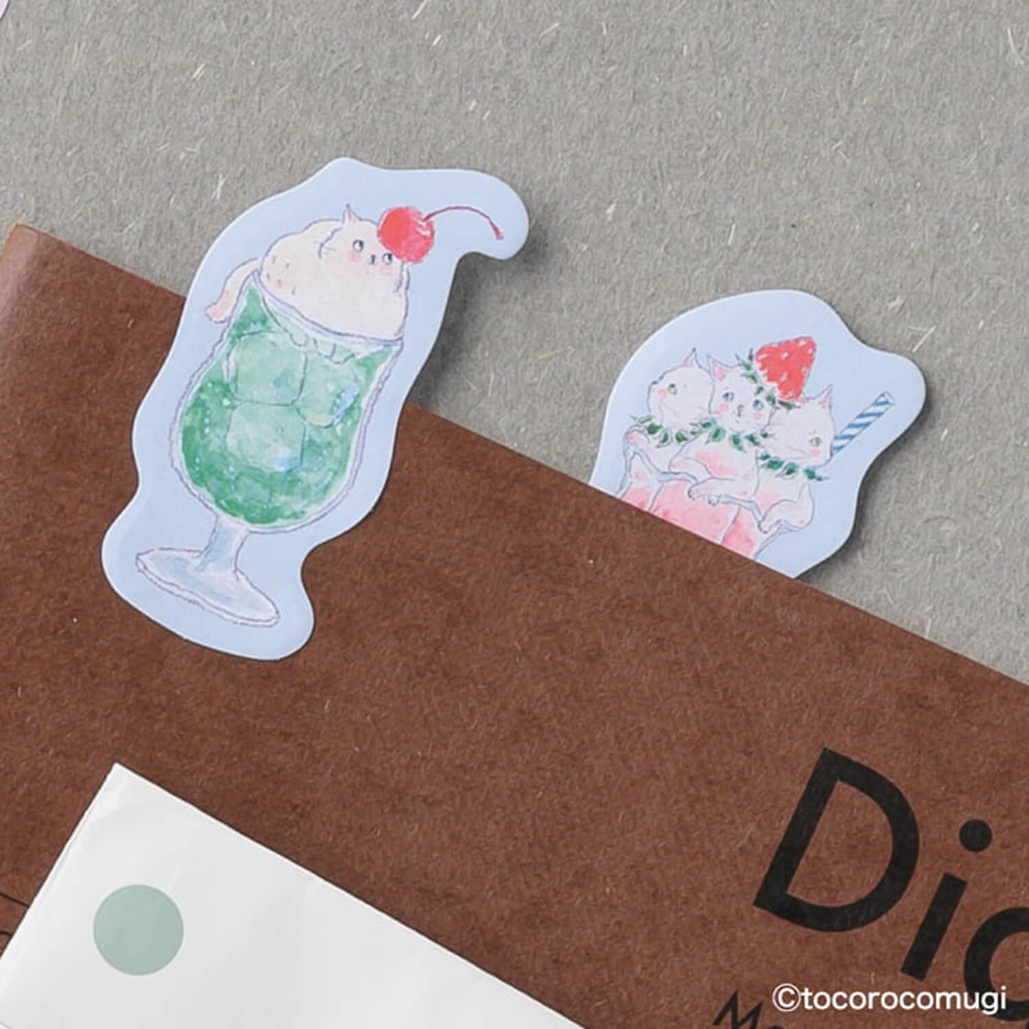 Hisago × Tocoro Comugi Bookmark Sticky Notes – Fizzy Soda Cat