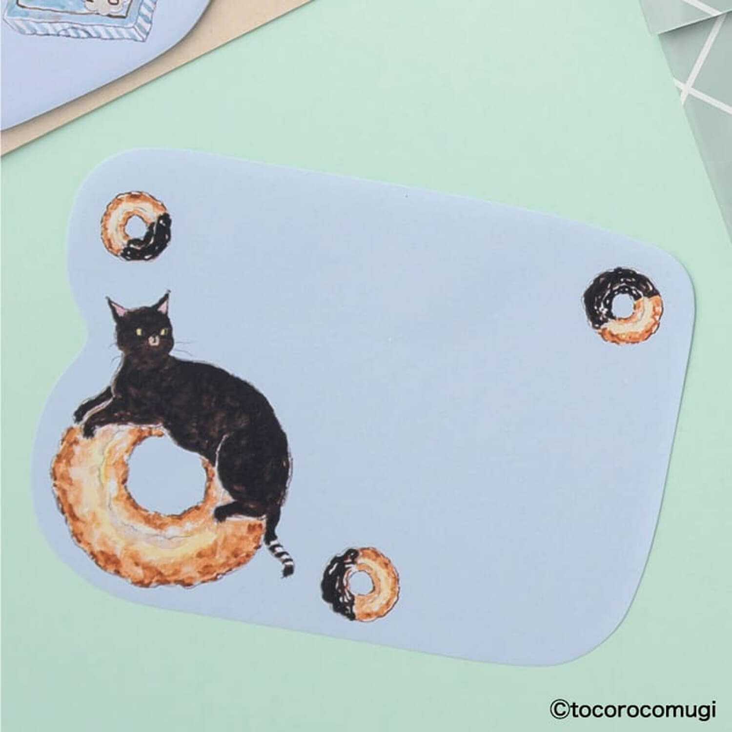 Hisago × Tocoro Comugi Sticky Notes – Chocolate Donut Cat