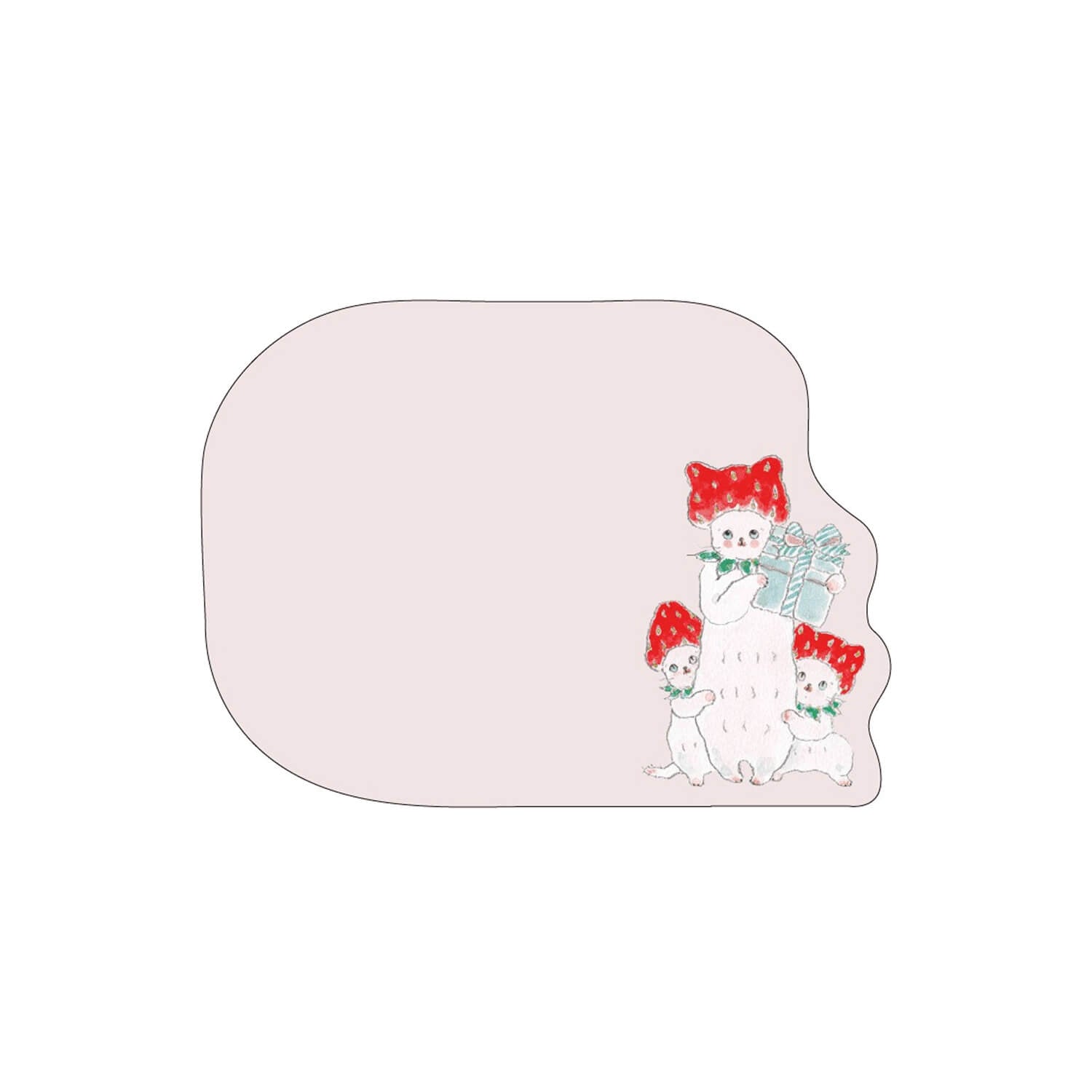 Hisago × Tocoro Comugi Sticky Notes – Strawberry Cat