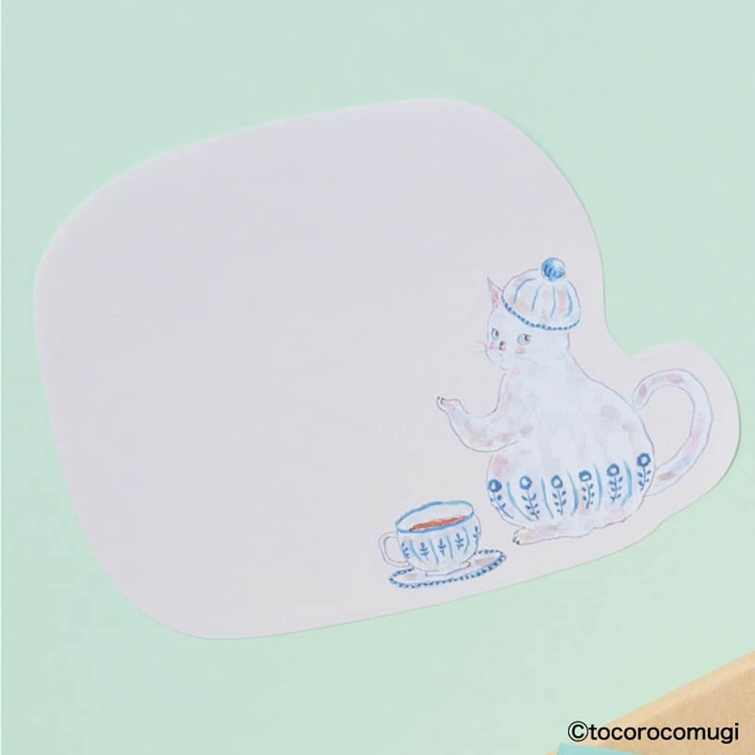 Hisago × Tocoro Comugi Sticky Notes – Tea Time Cat