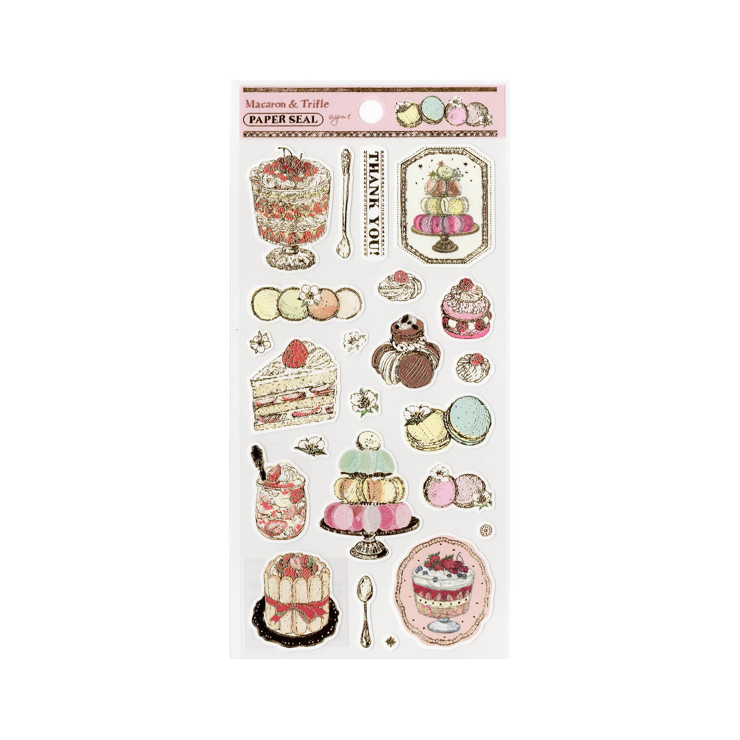 Inoue Aya Paper Sticker Sheet - Macaron and Trifle
