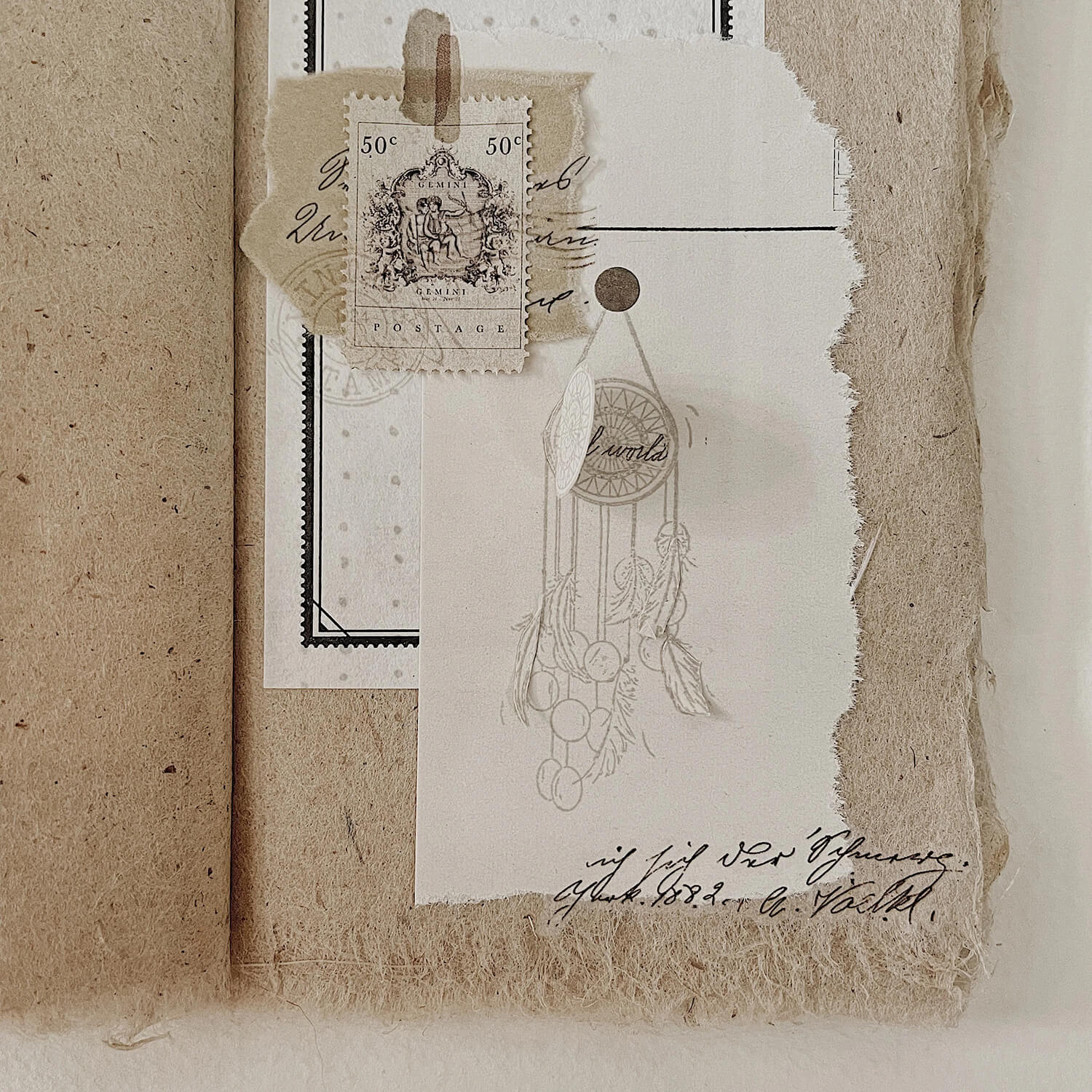 Jieyanow Atelier Dream Catcher Rubber Stamp