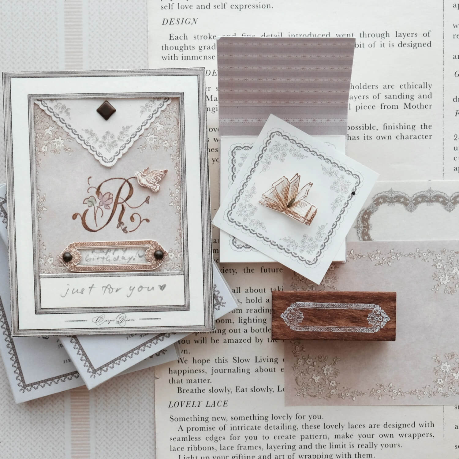 Jieyanow Atelier Not Your Usual Tags II Rubber Stamp Series