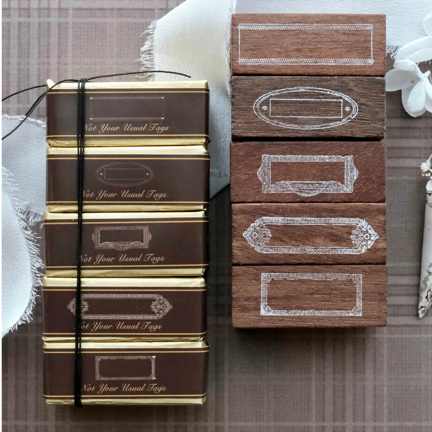 Jieyanow Atelier Not Your Usual Tags II Rubber Stamp Series