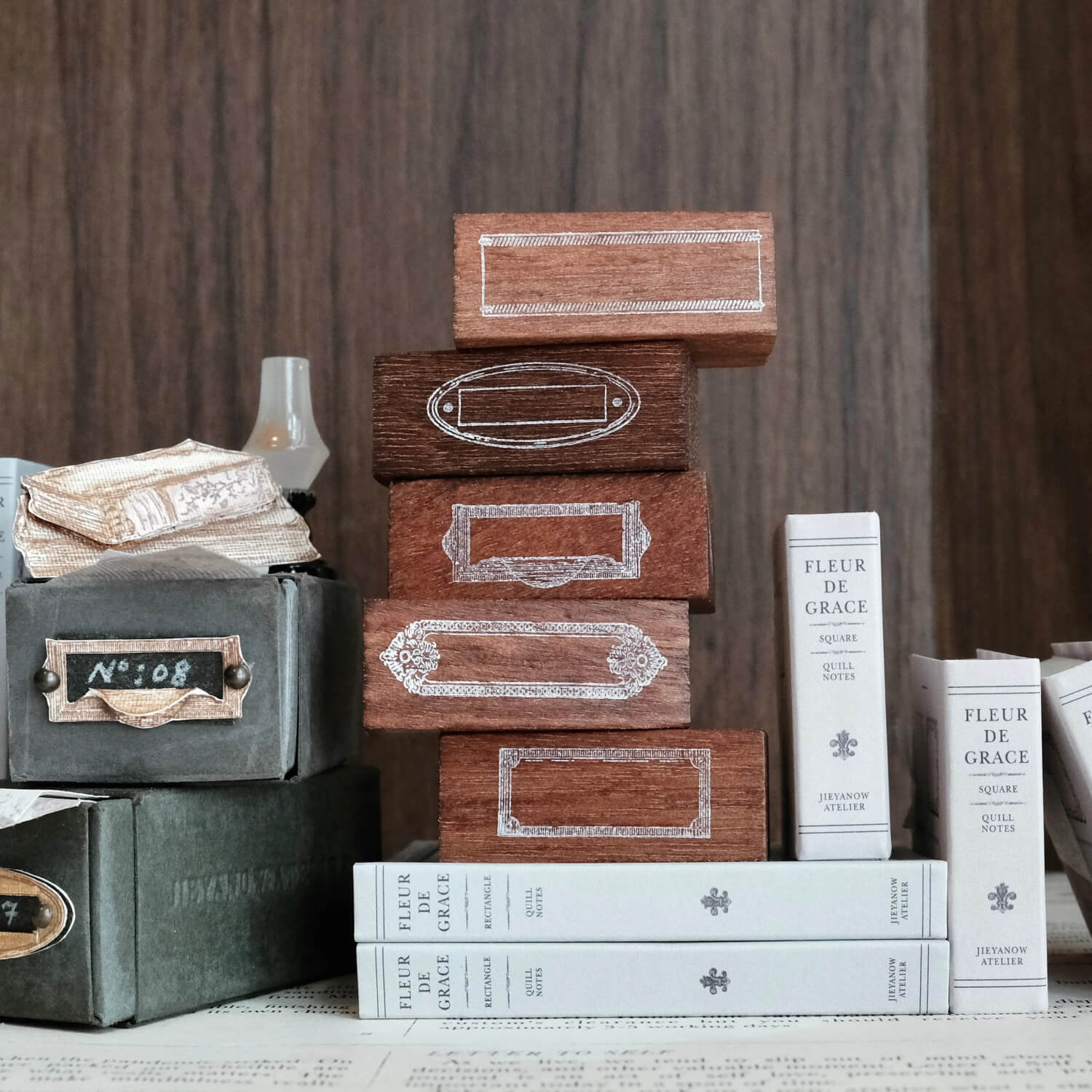 Jieyanow Atelier Not Your Usual Tags II Rubber Stamp Series