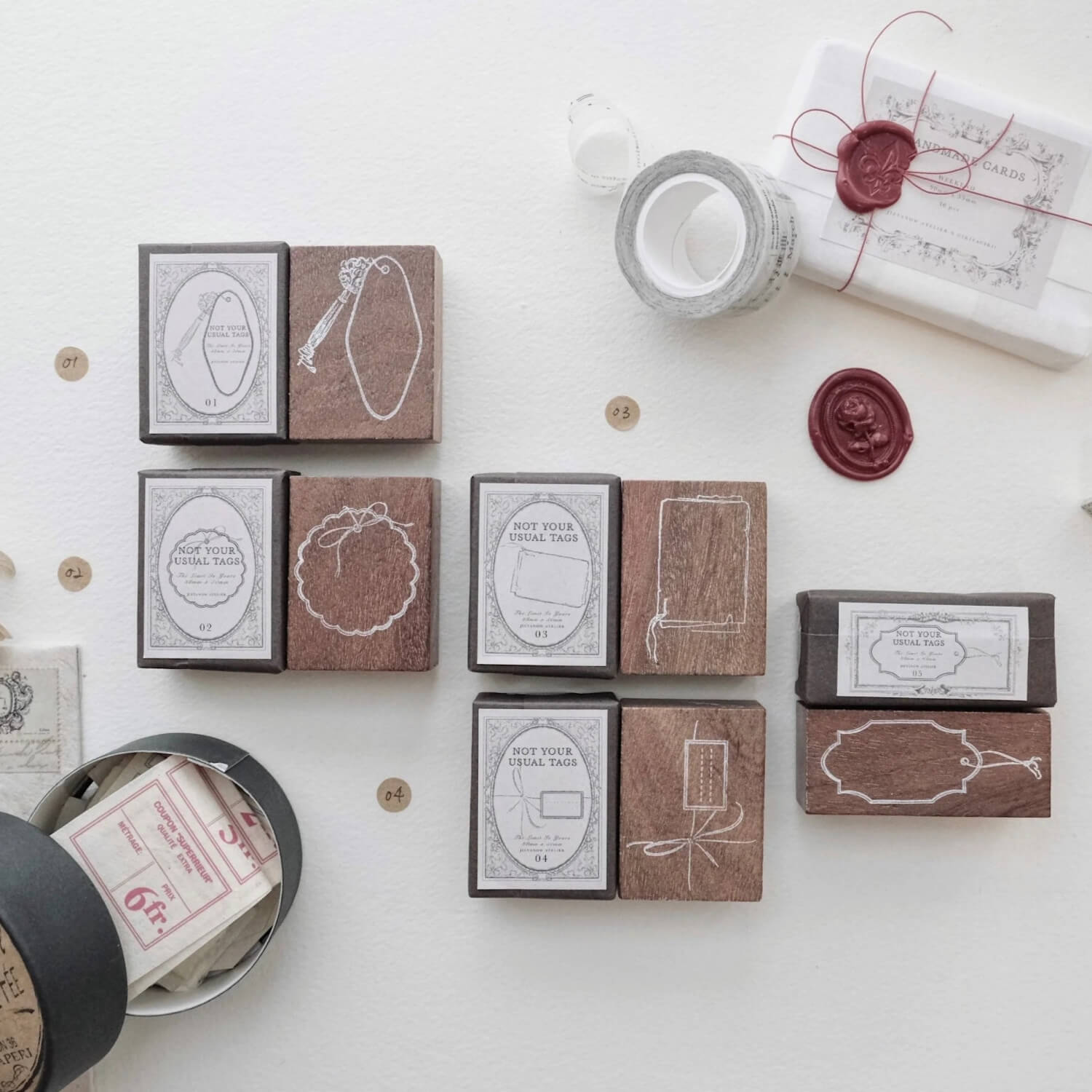 Jieyanow Atelier Not Your Usual Tags Rubber Stamp Series