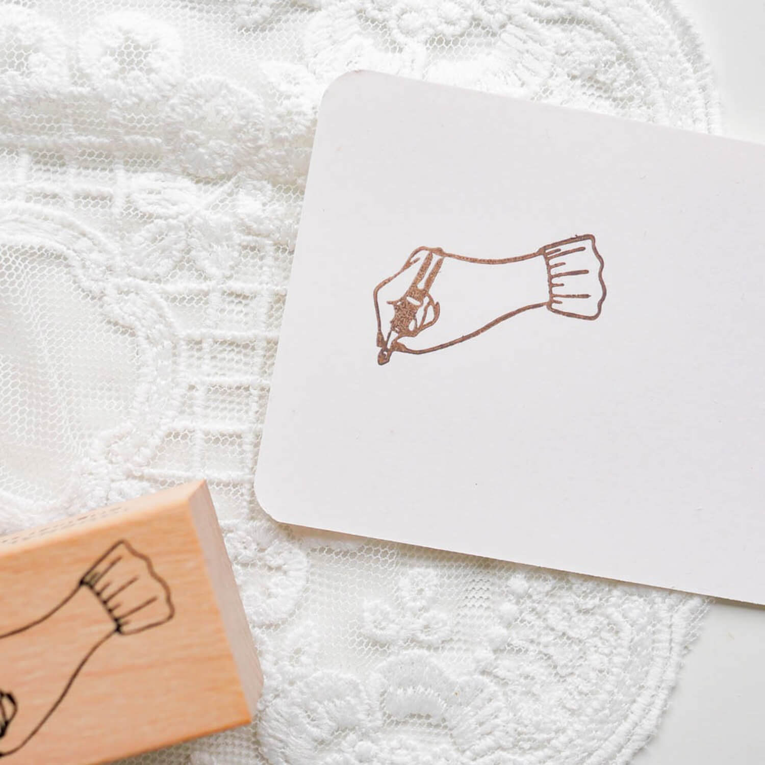 Journal Lover Rubber Stamp - Fountain Pen