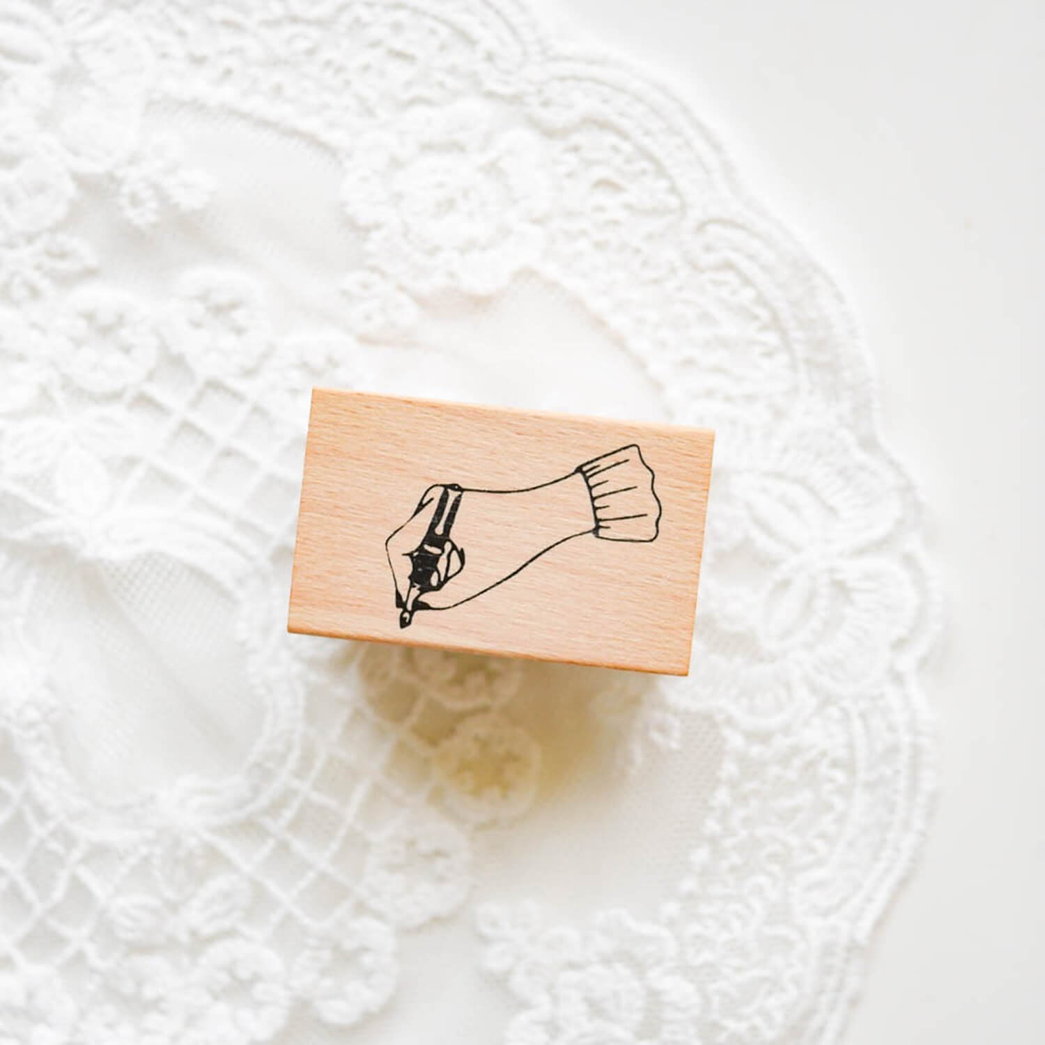 Journal Lover Rubber Stamp - Fountain Pen