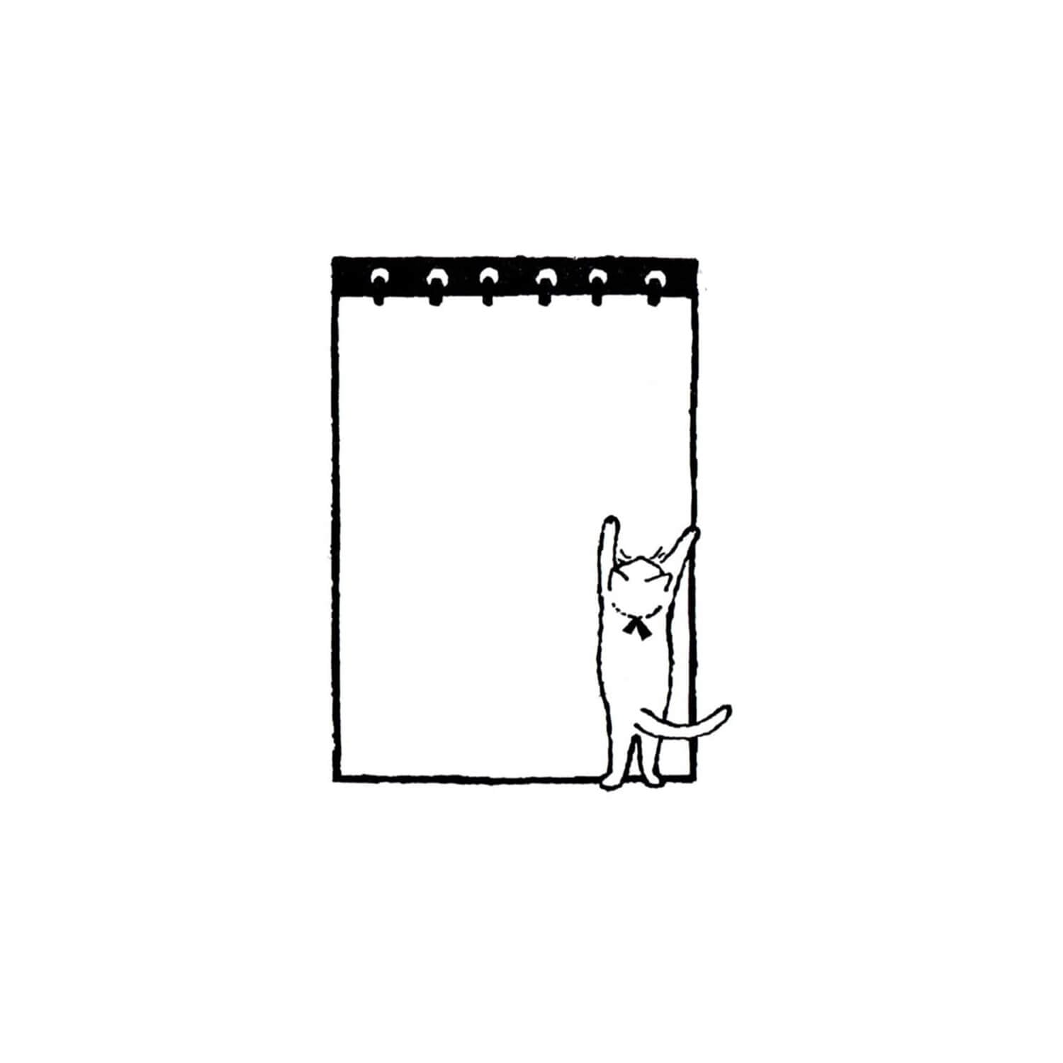 KODOMO NO KAO I LOVE STAMP – Notepad Cat