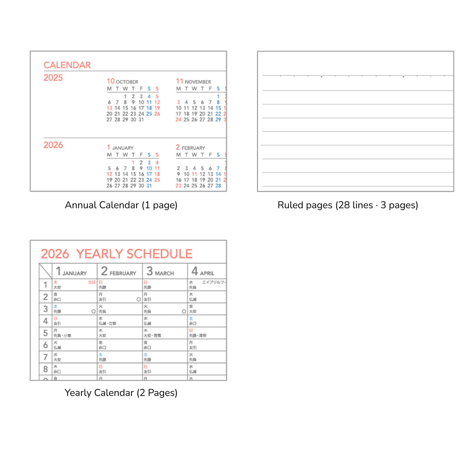 KOKUYO 2026 Campus Diary – Graph Ruled Monthly Block