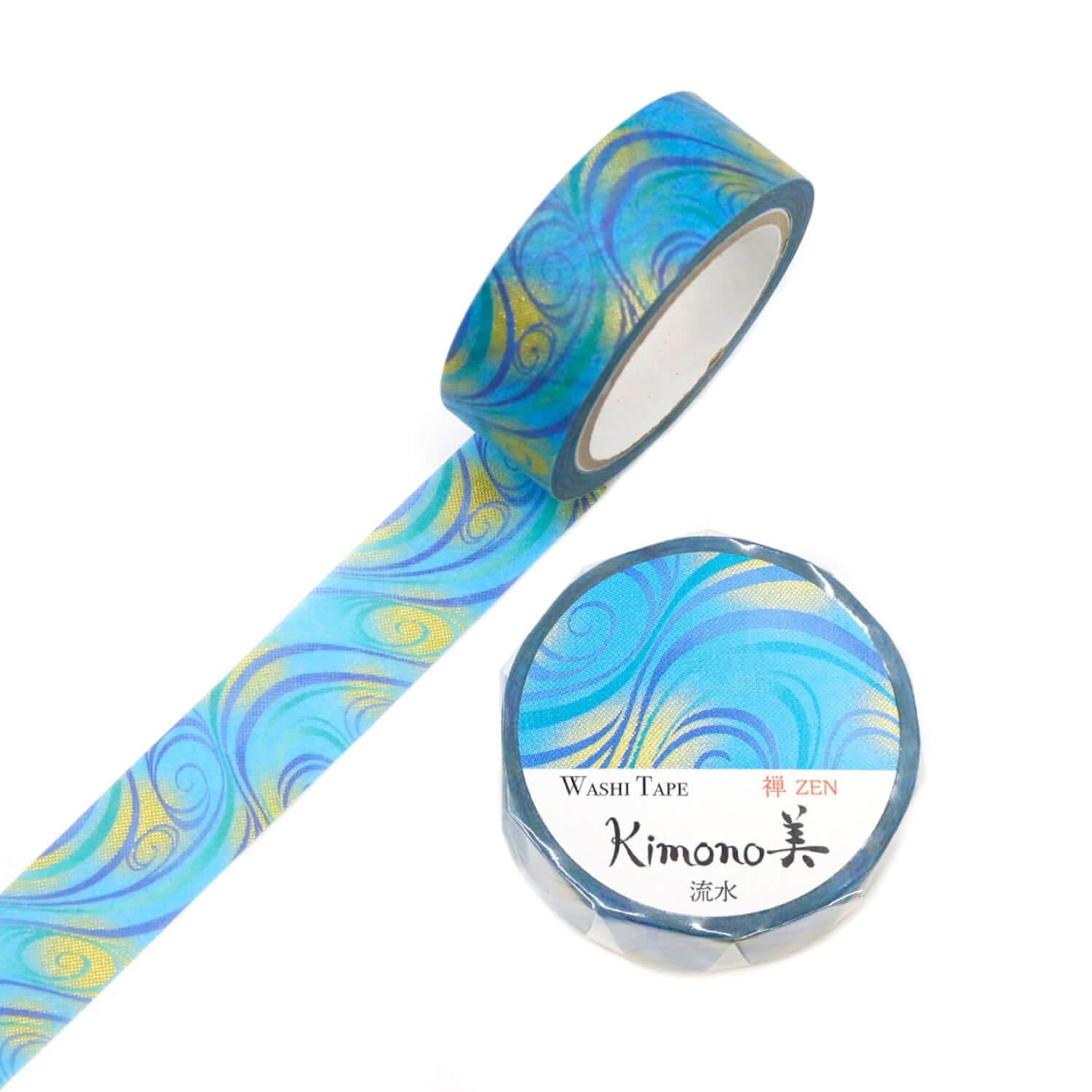 Kamiiso Kimono Beauty Washi Tape - Flowing Water