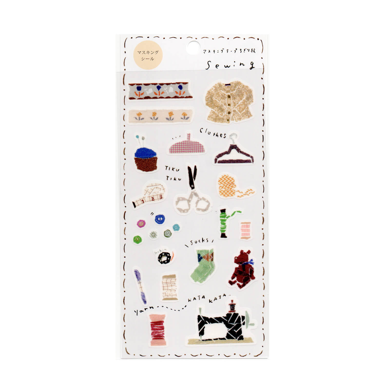 Kamiiso Miki Tamura Sticker Sheet – Favorite Things (Sewing Theme)